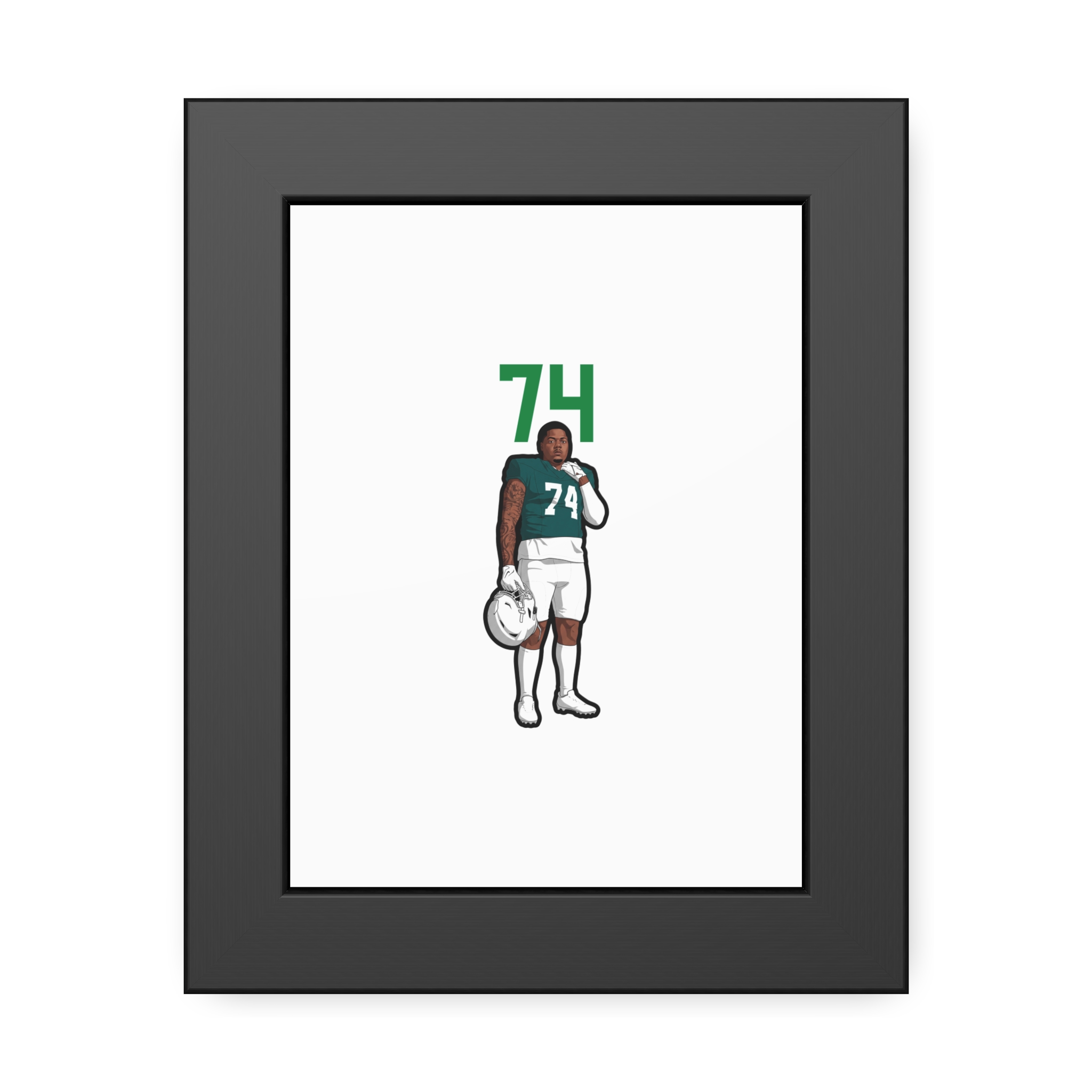 Framed Poster — character_number_top in Black