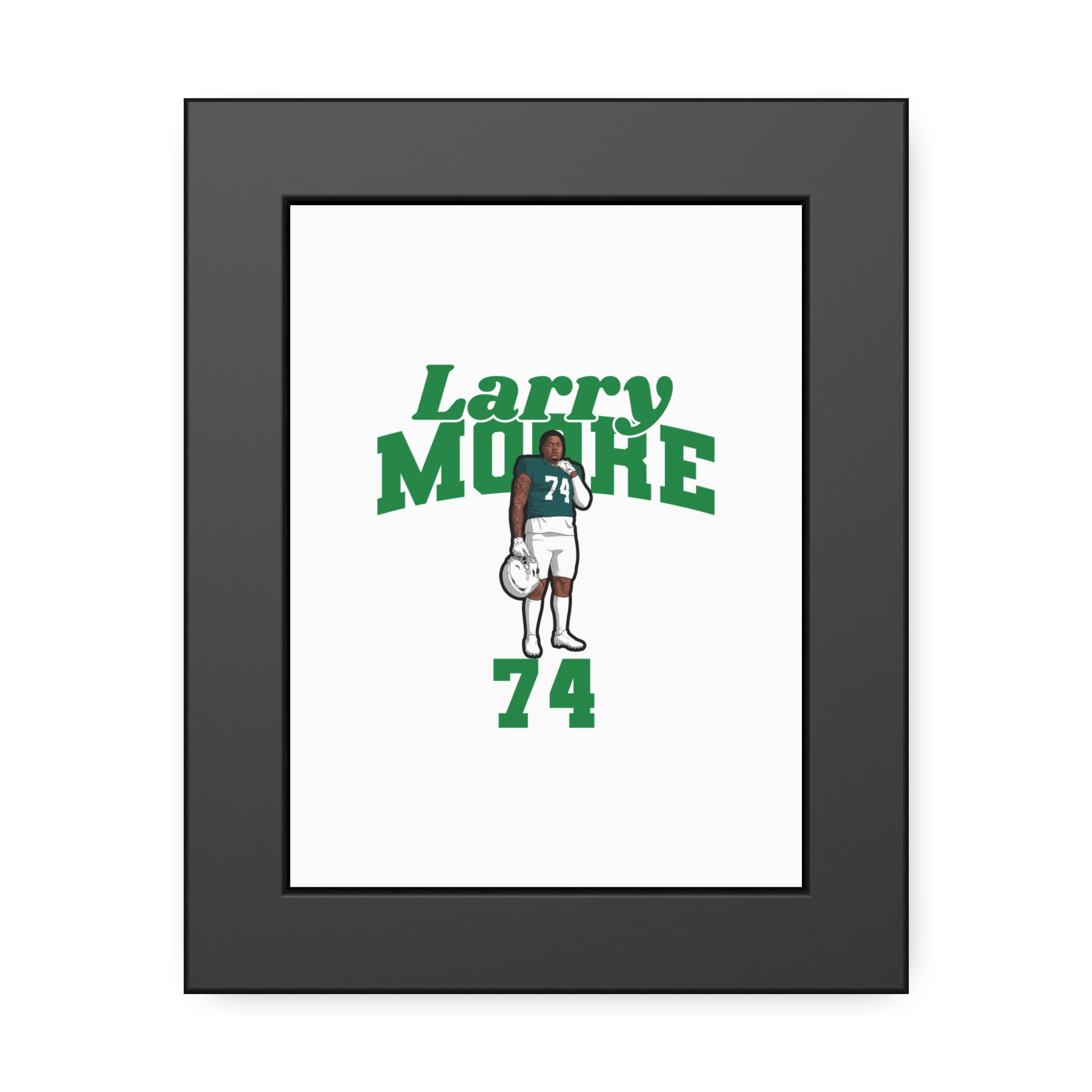 Framed Poster — character_signature_arch in Black