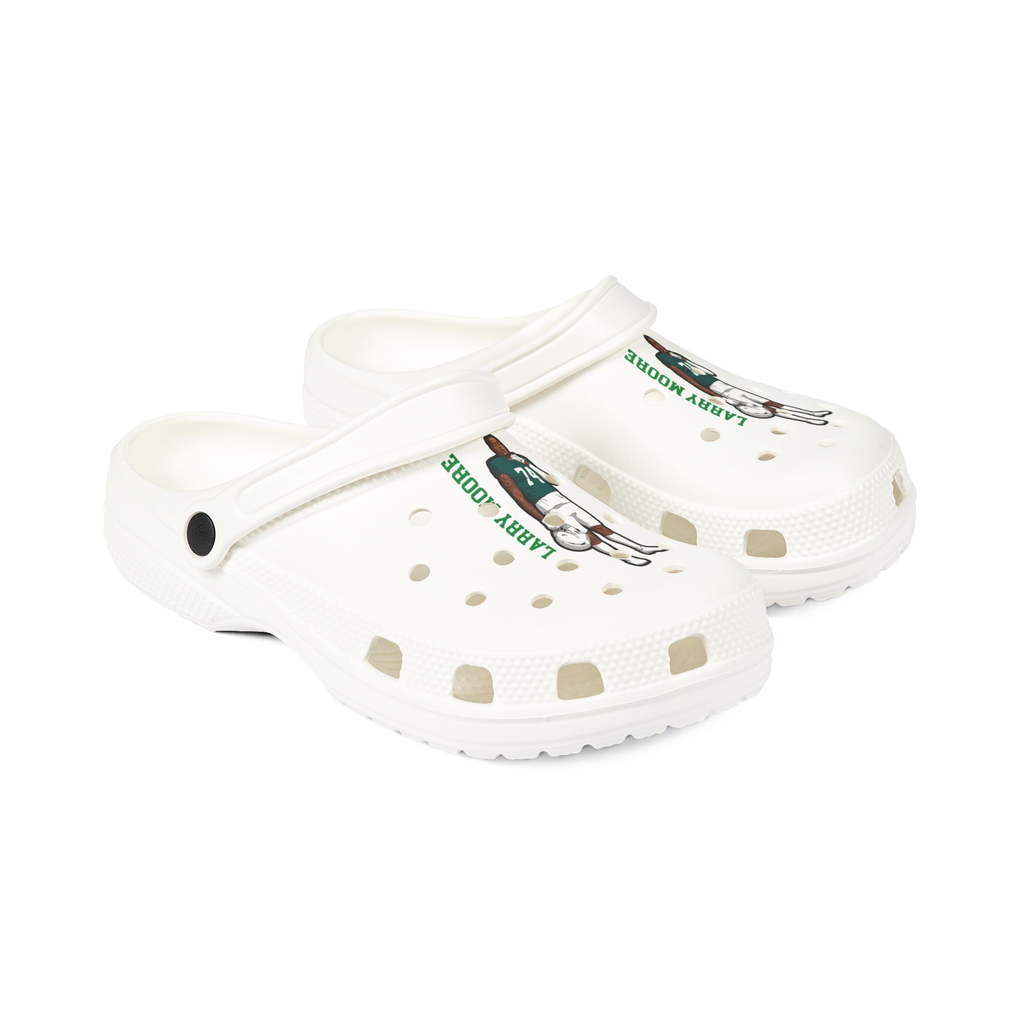 Rubber Clogs — character_name_vertical in White