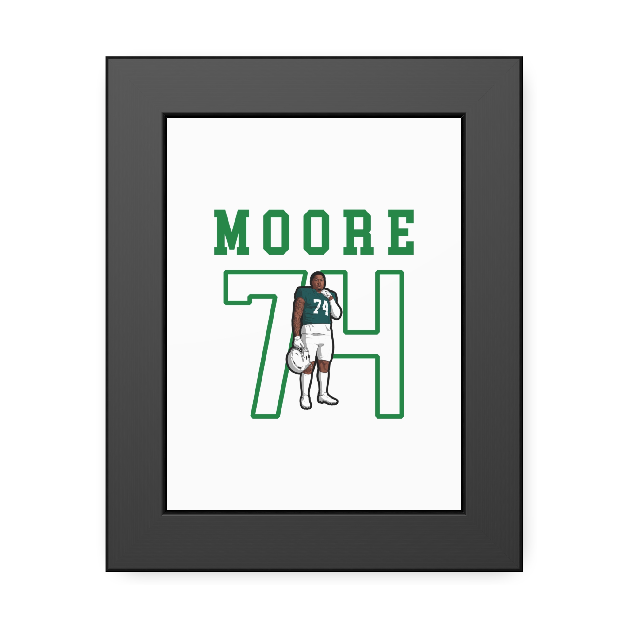 Framed Poster — character_shirsey in Black