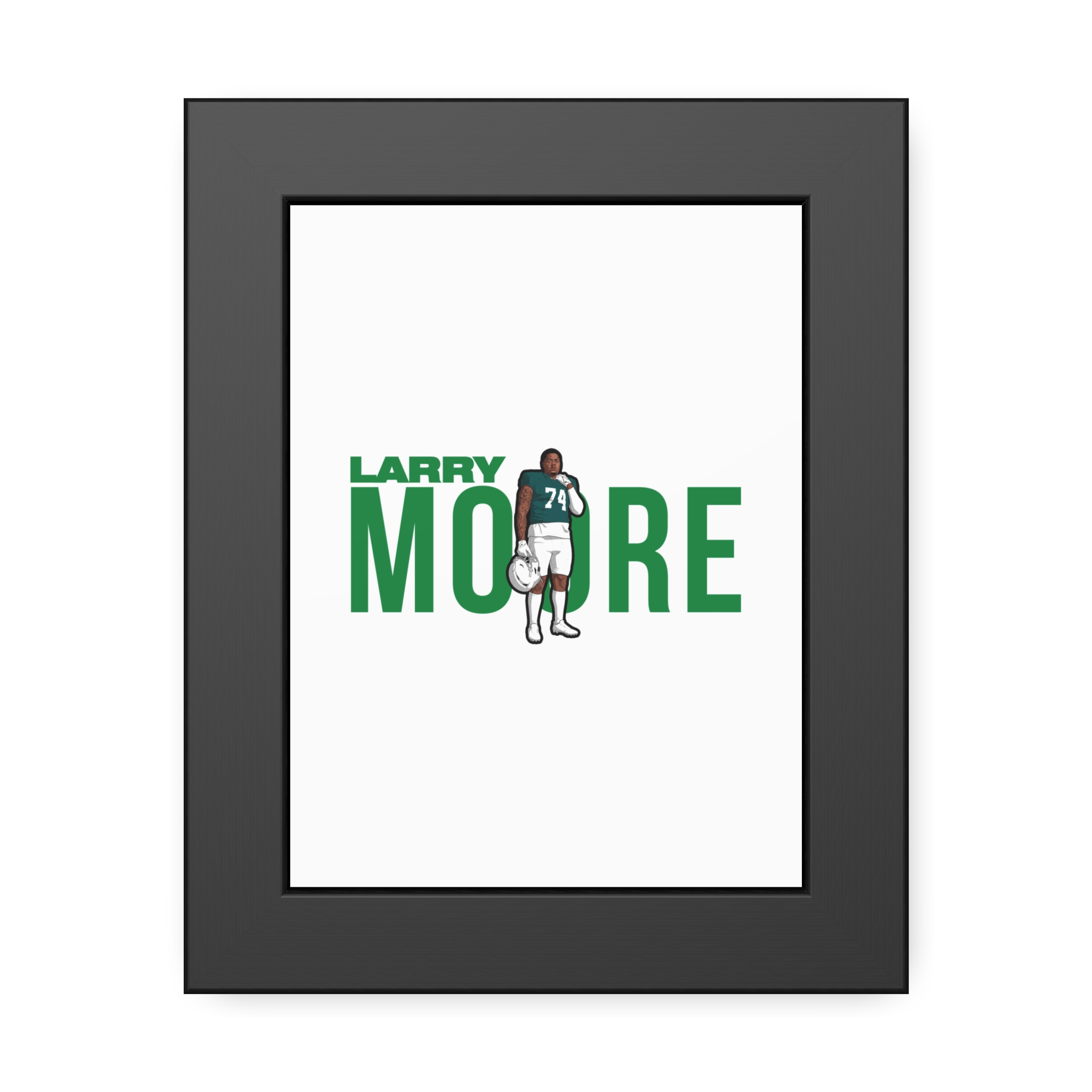 Framed Poster — character_player_name in Black