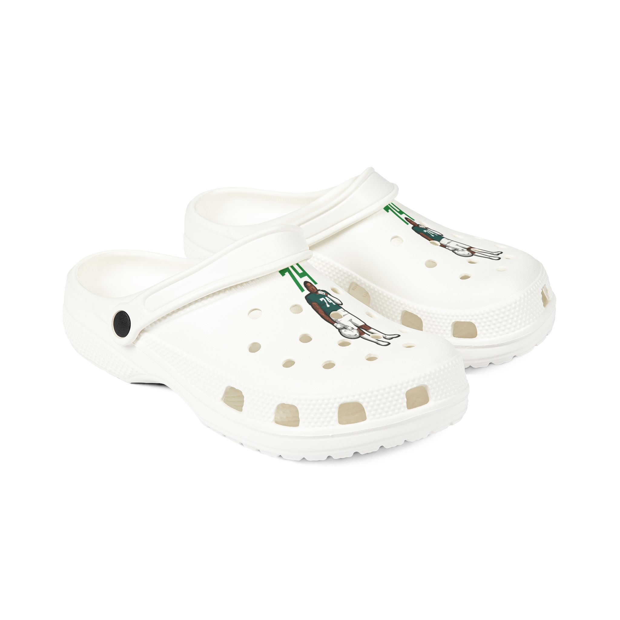 Rubber Clogs — character_number_top in White