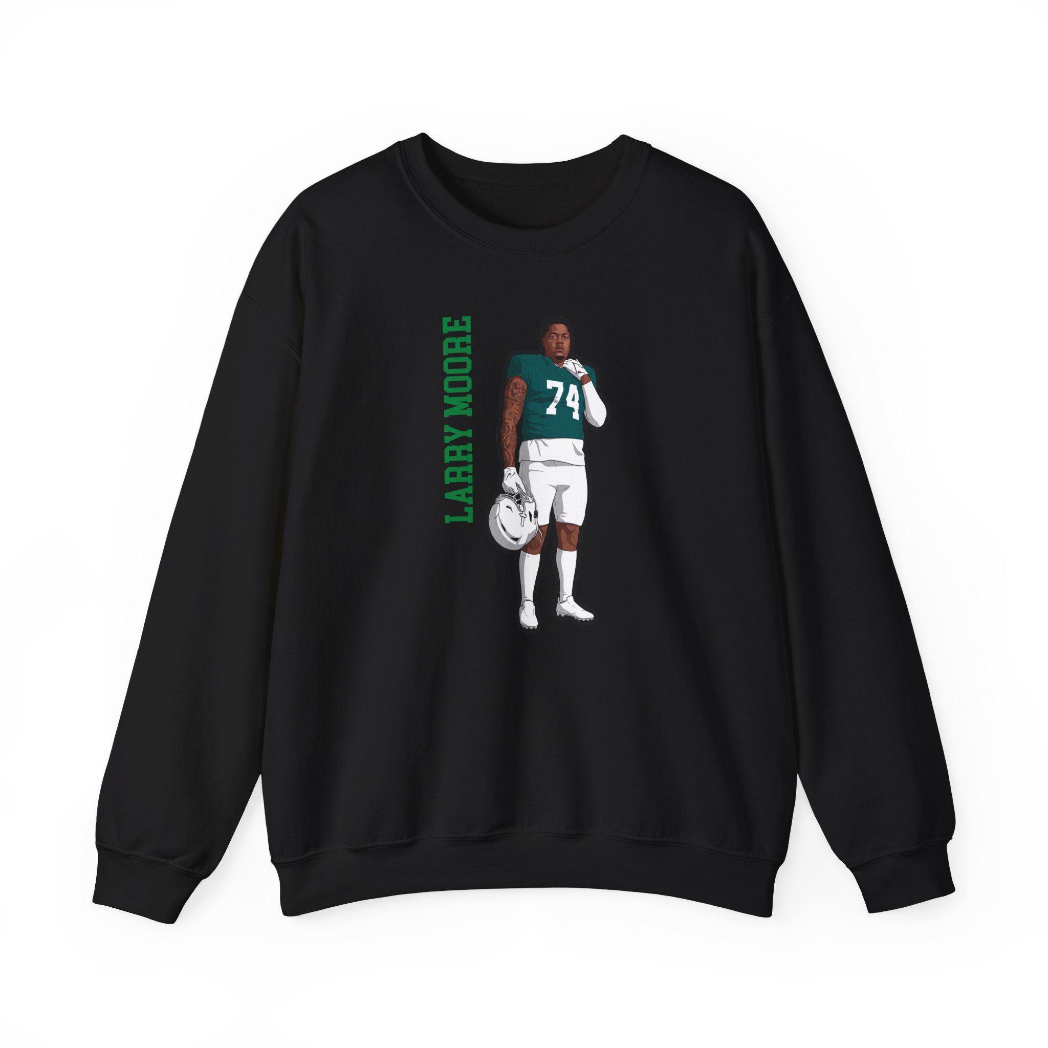 Crewneck Sweatshirt — character_name_vertical in Black
