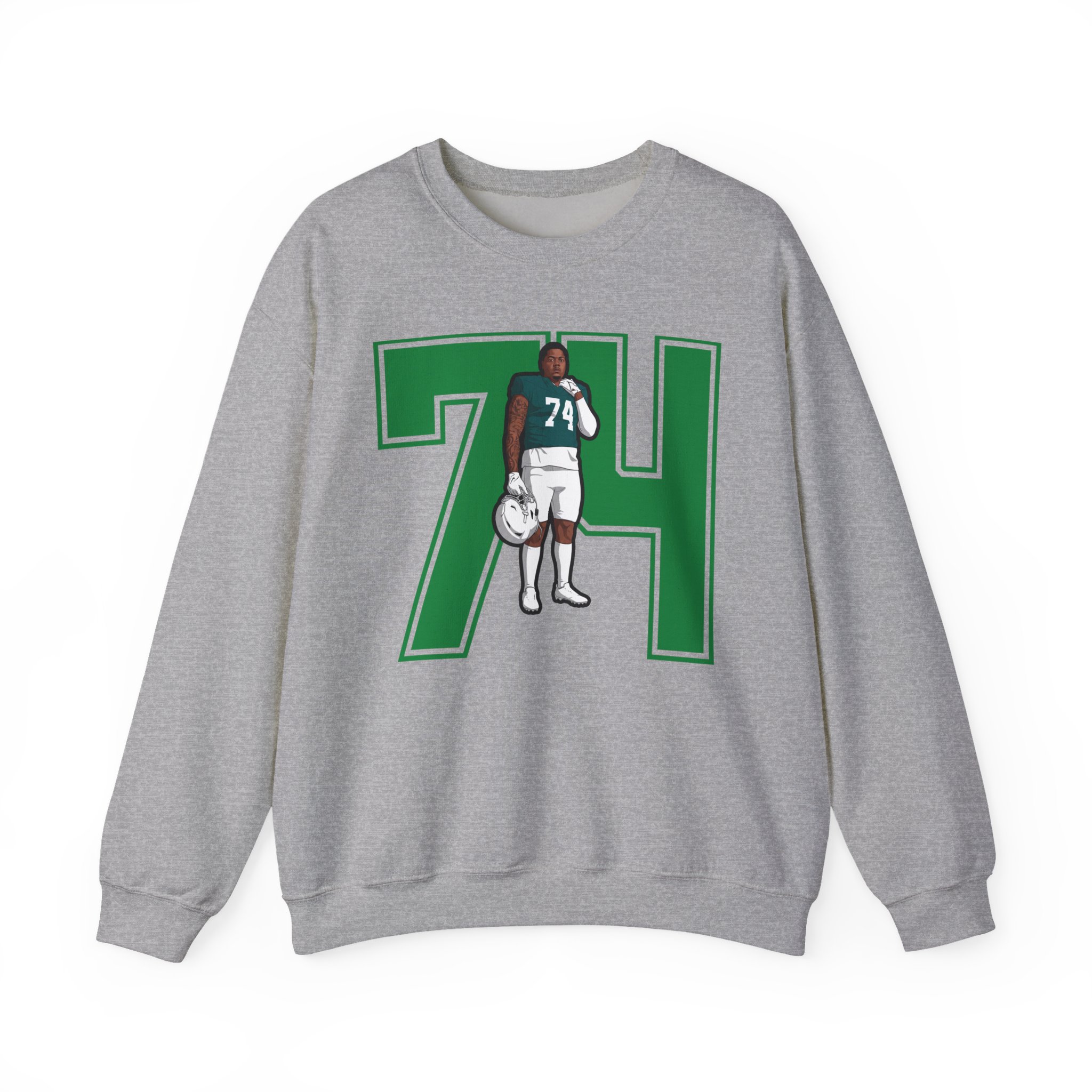 Crewneck Sweatshirt — character_number in Grey