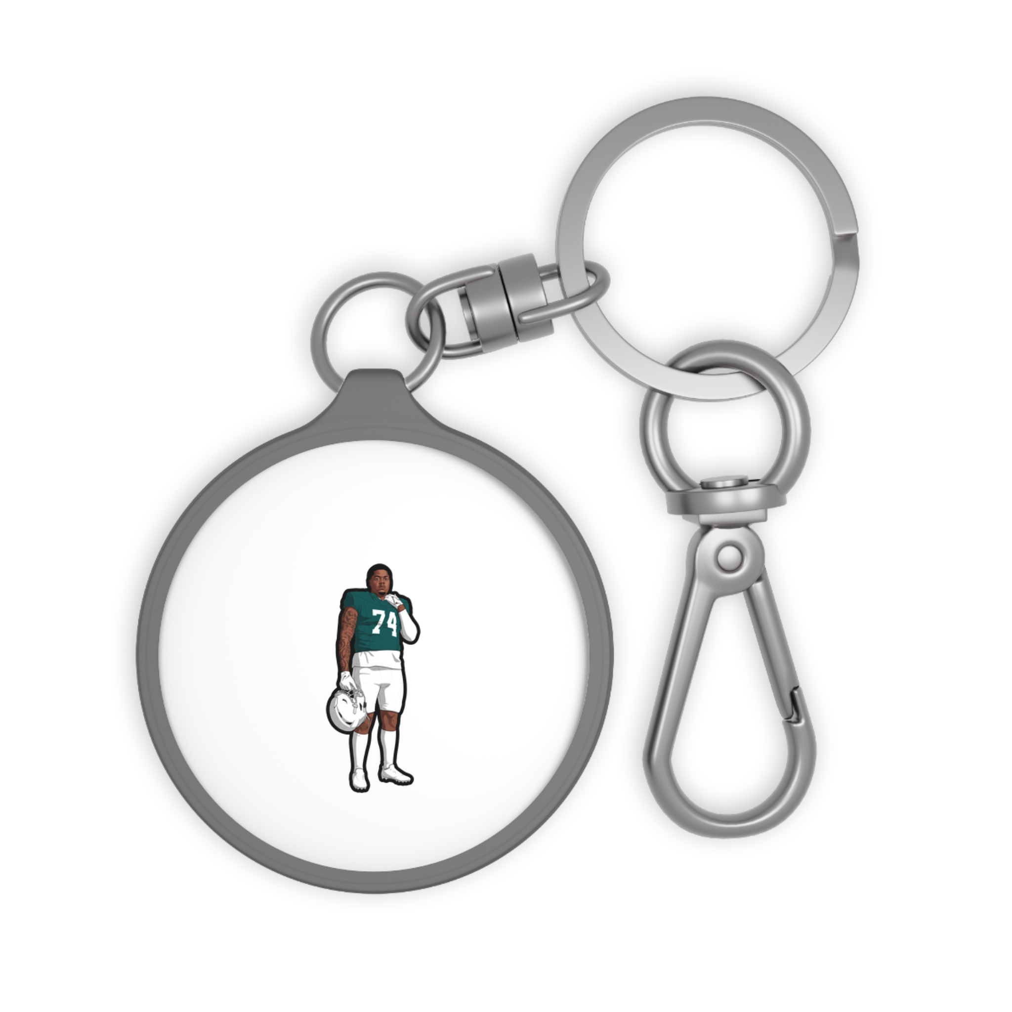 Keychain — character_number_top in Grey