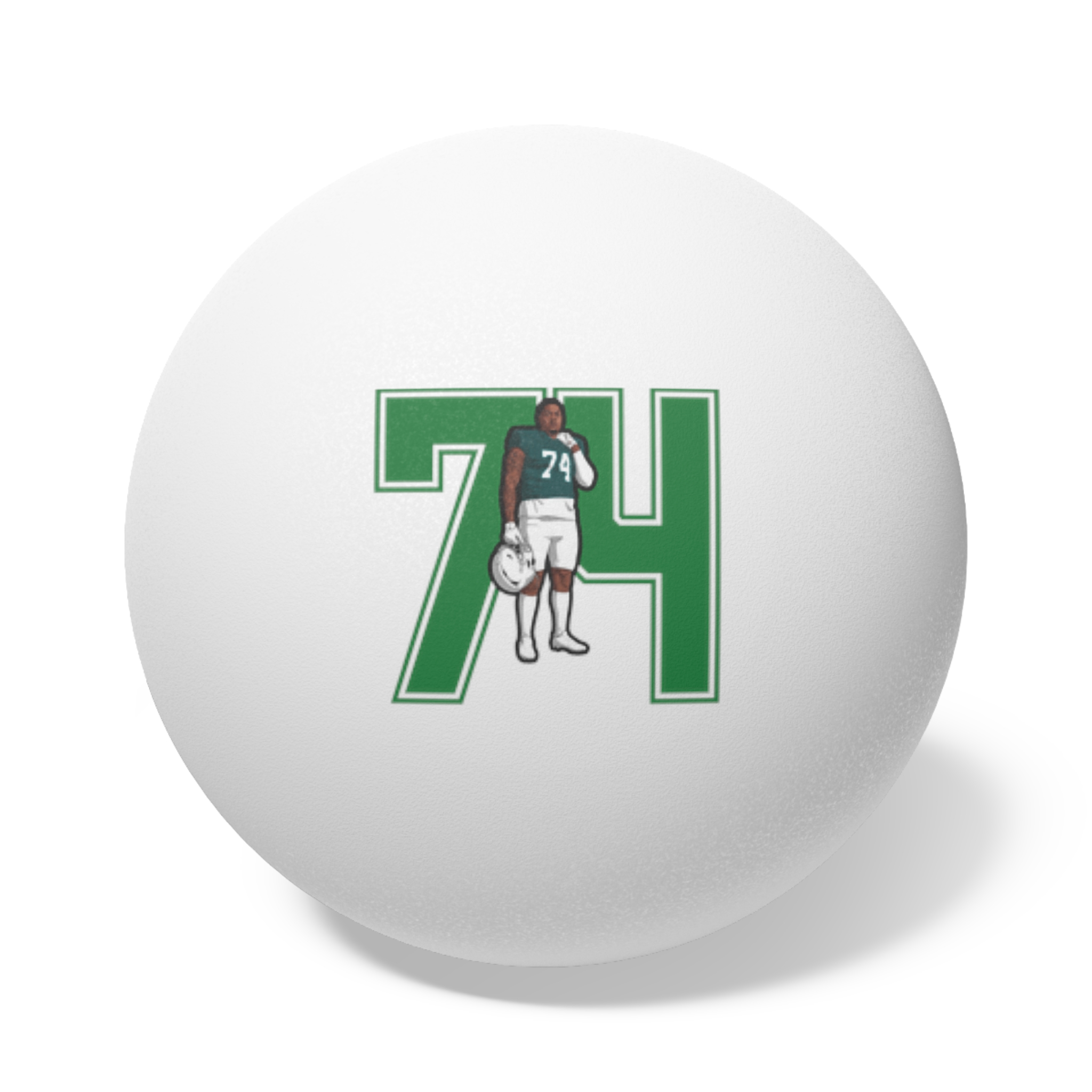 Ping Pong Balls, 6 pcs — character_number in White