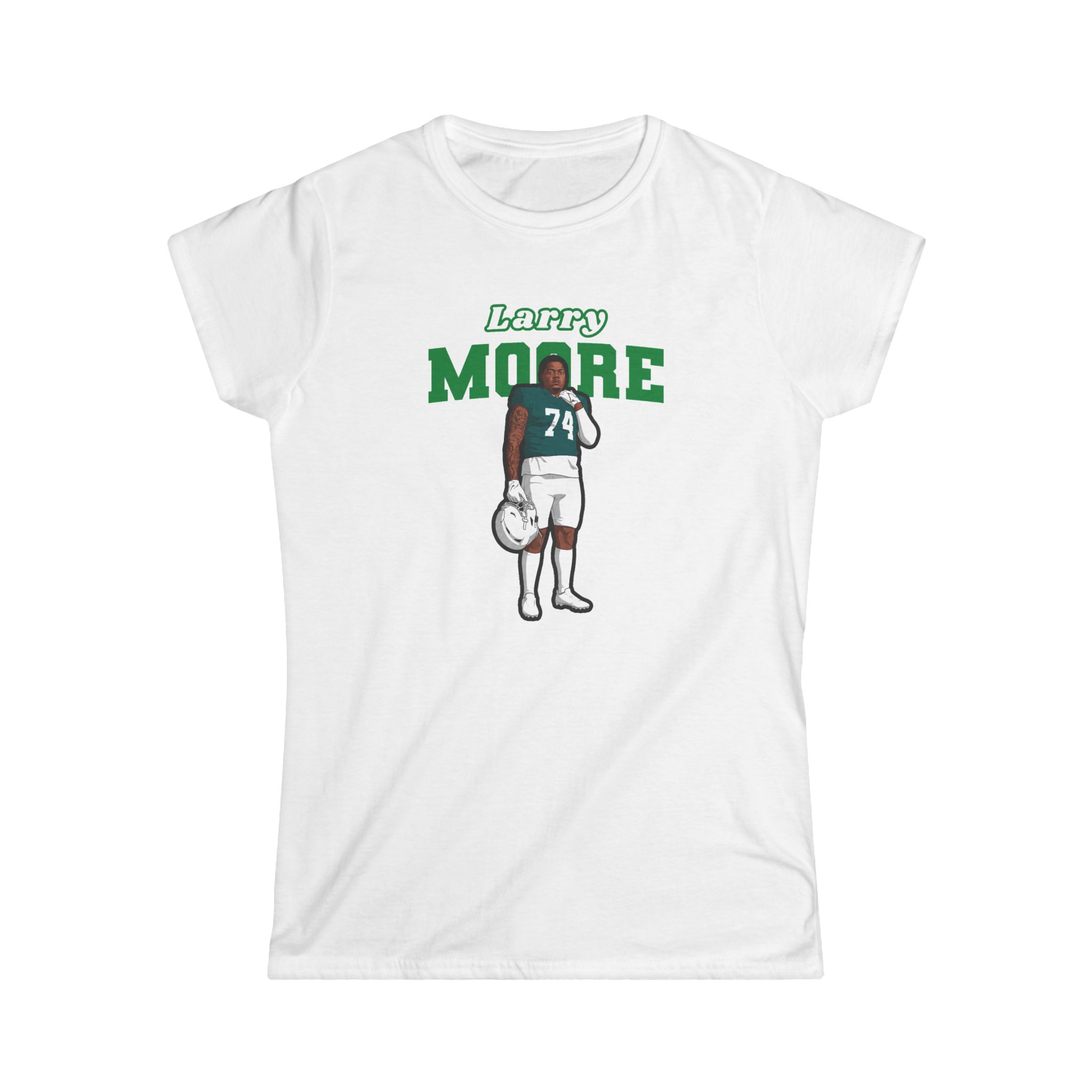 Women's Softstyle Tee — character_name_arch in White