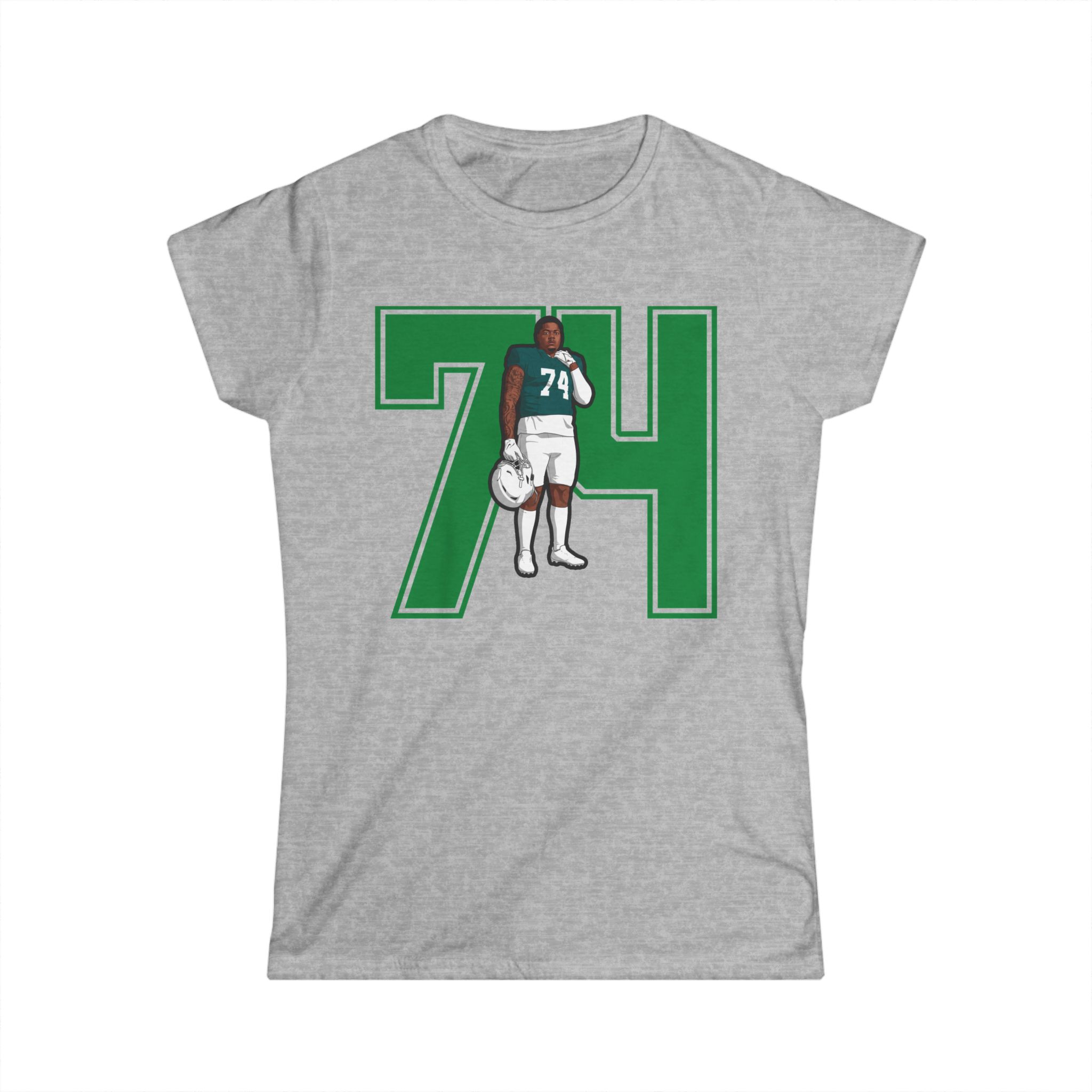 Women's Softstyle Tee — character_number in Grey