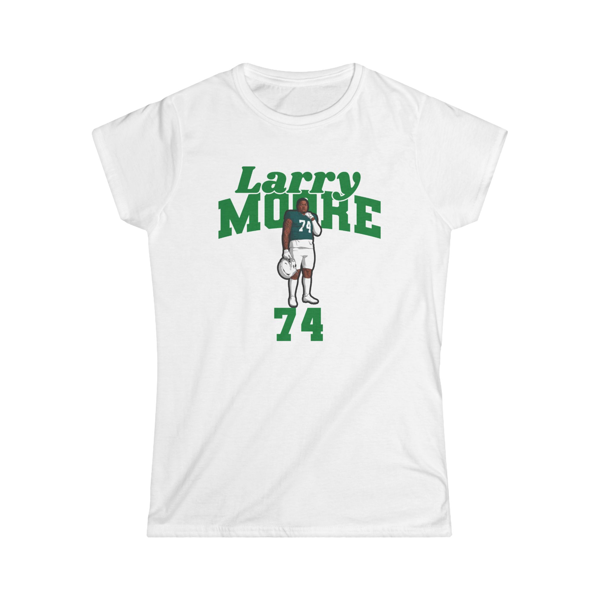 Women's Softstyle Tee — character_signature_arch in White
