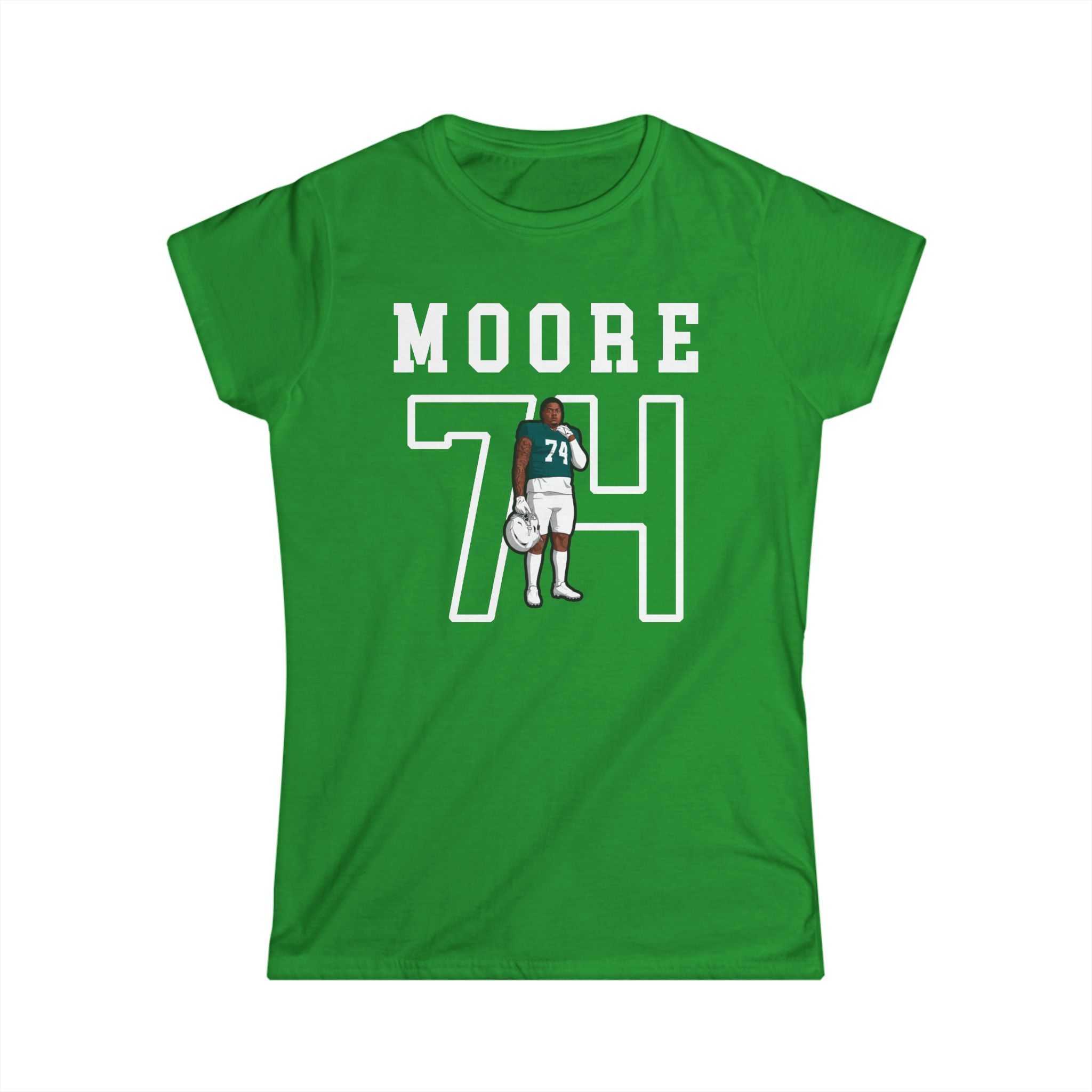 Women's Softstyle Tee — character_shirsey in Green