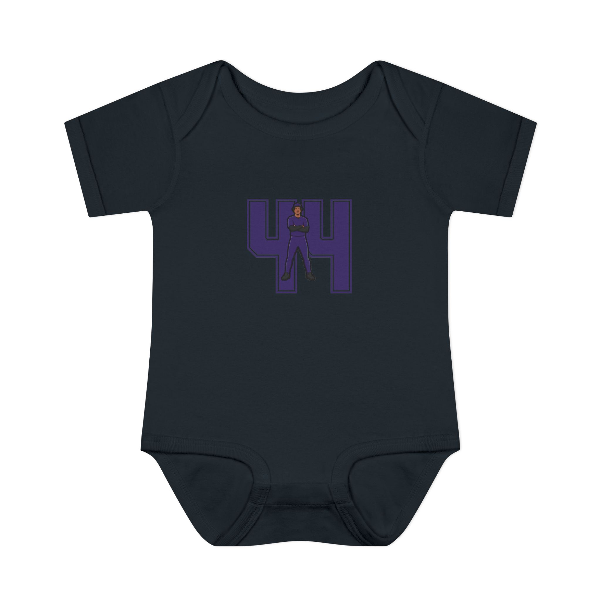 Baby Onesie — character_number in Black