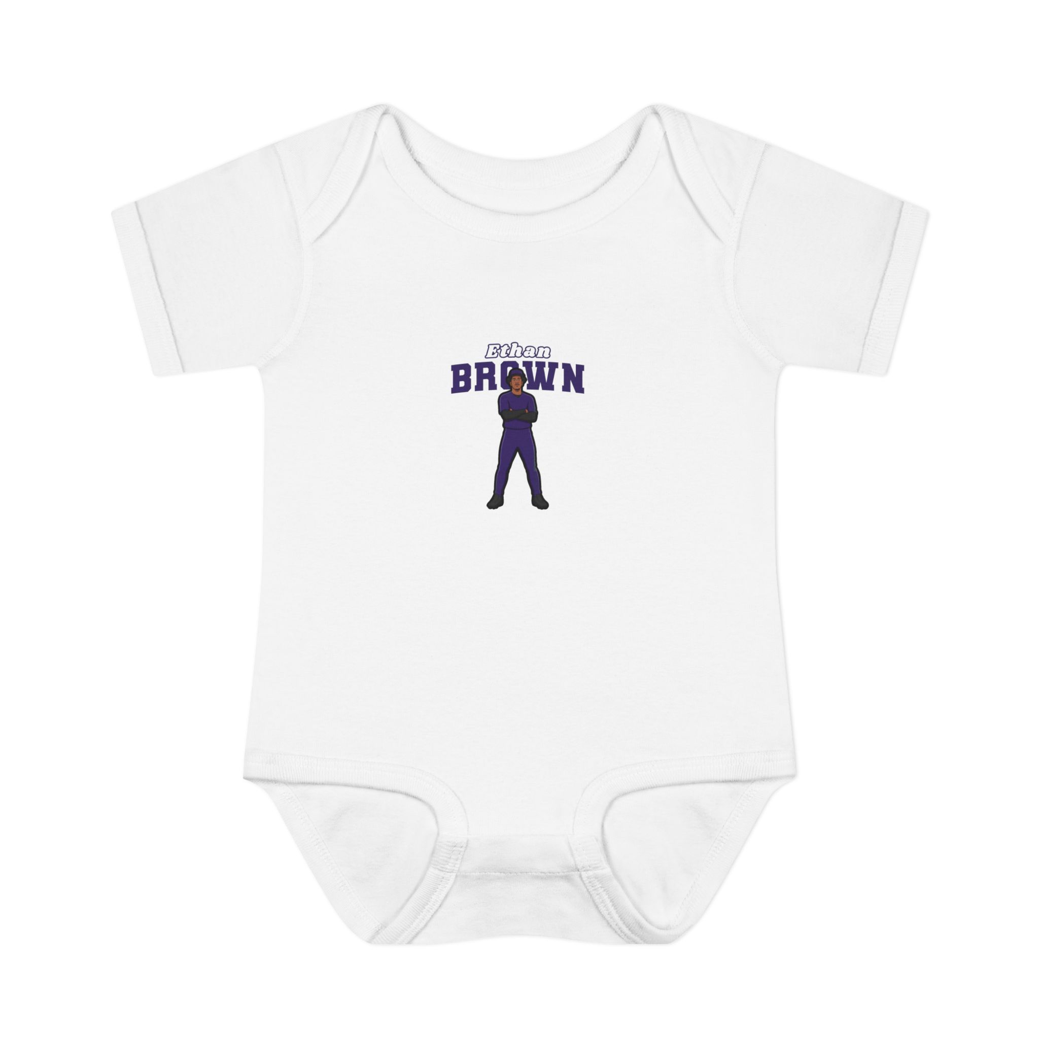Baby Onesie — character_name_arch in White