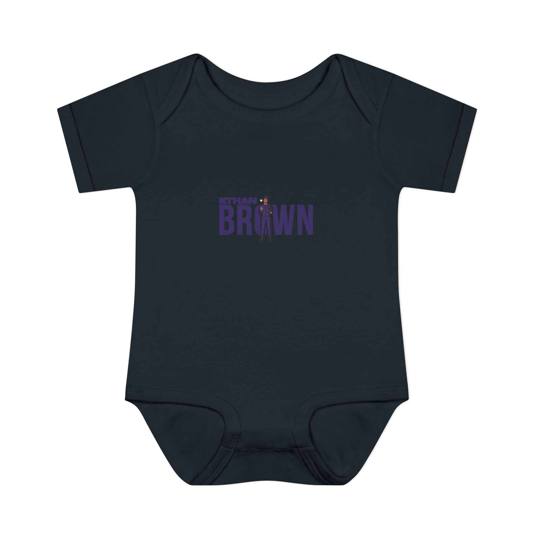 Baby Onesie — character_player_name in Black