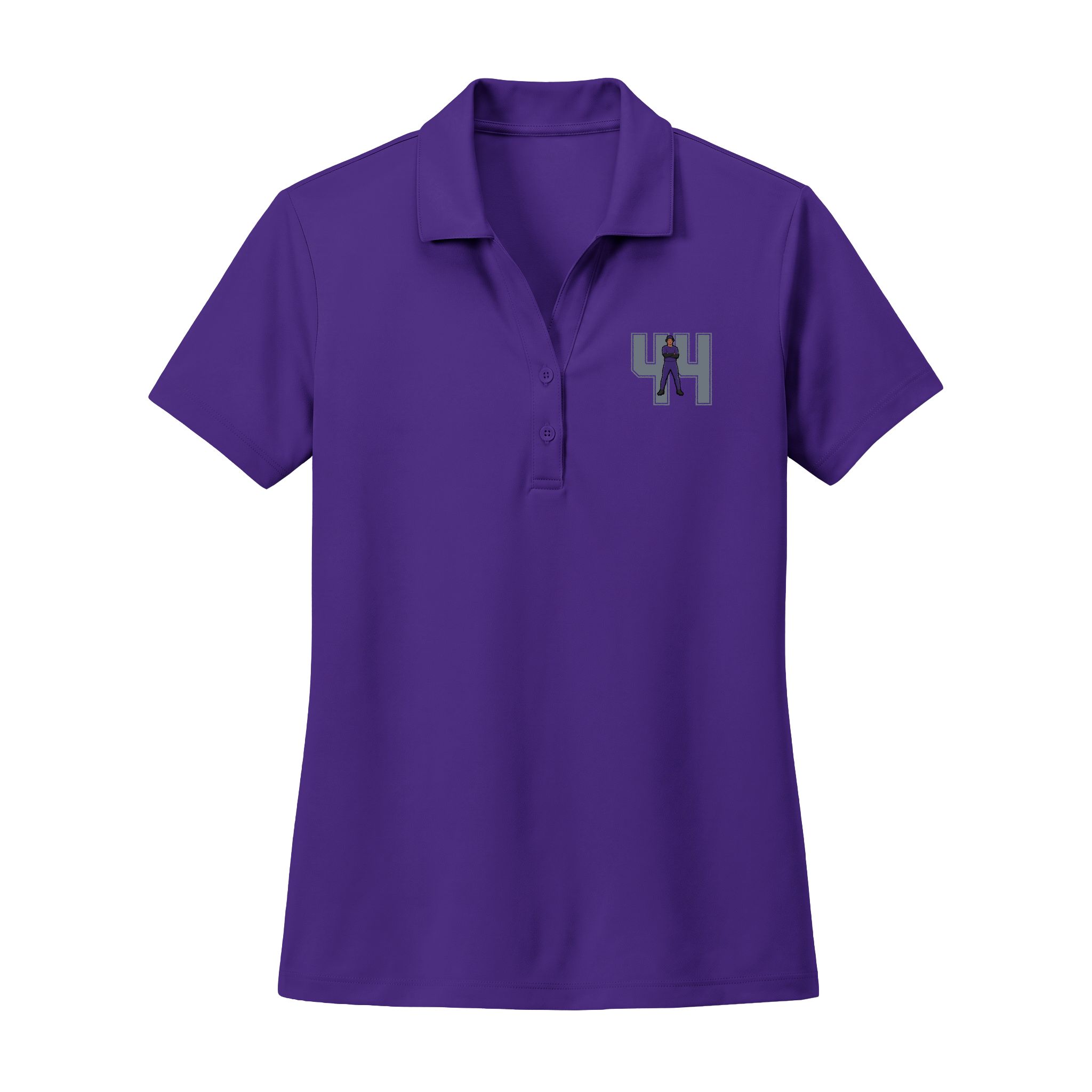 Women's Polo — character_number in Purple