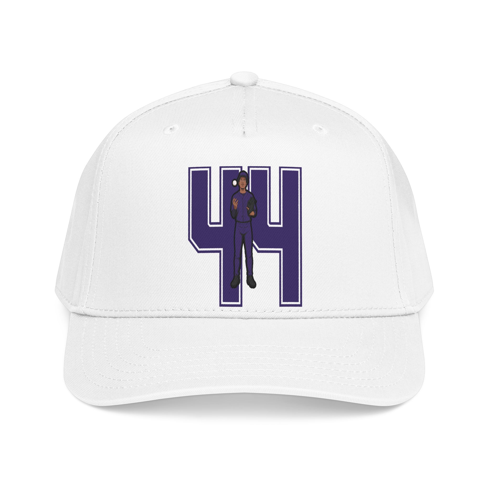 Baseball Cap — character_number in White
