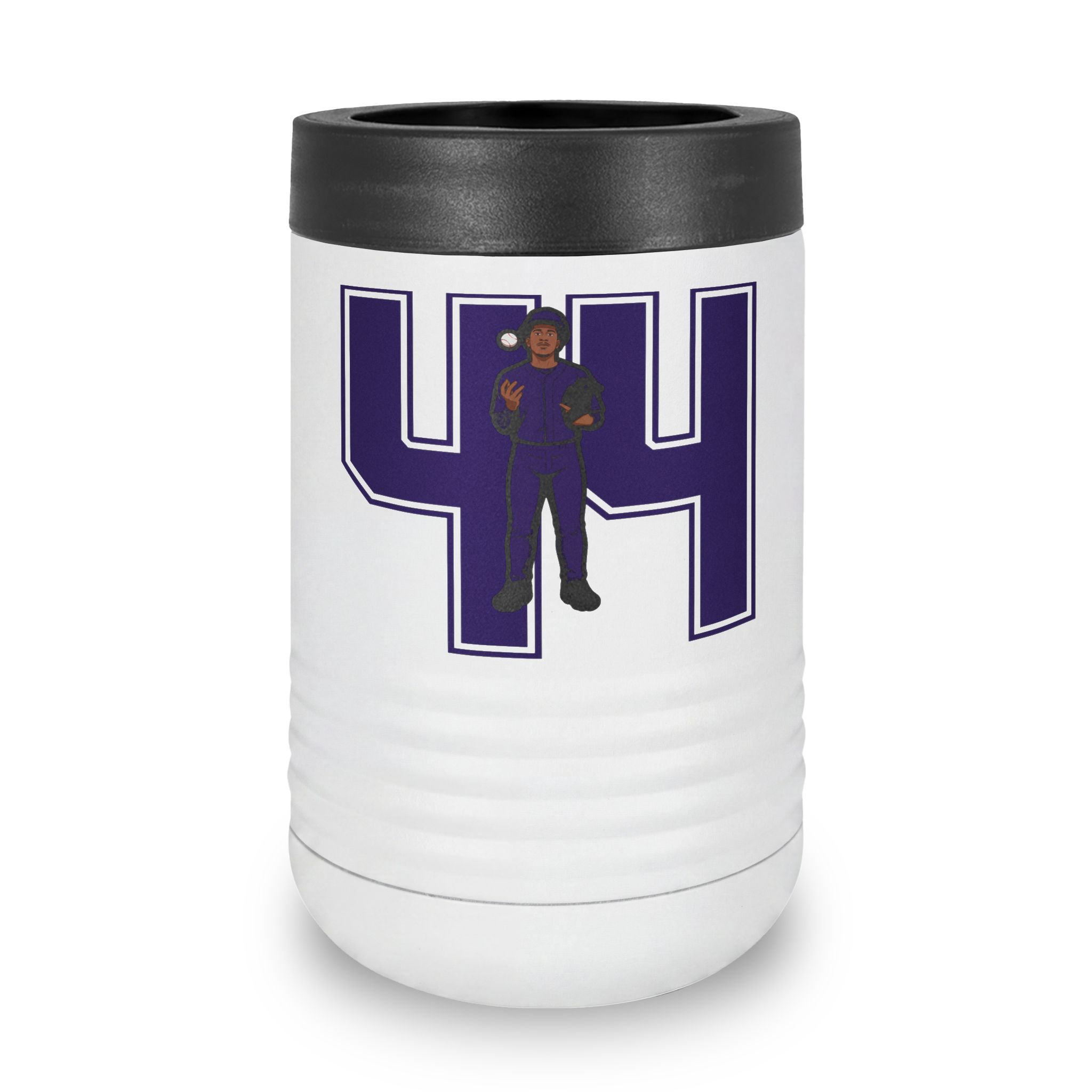 Stainless Can Cooler — character_number in White