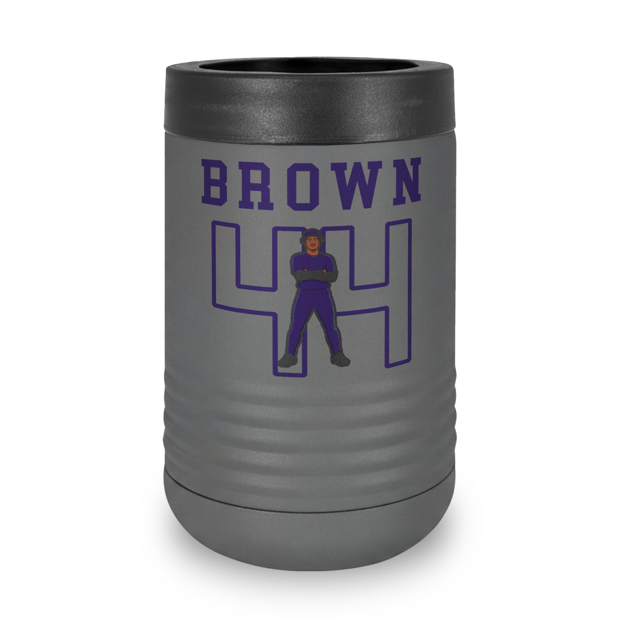 Stainless Can Cooler — character_shirsey in Grey