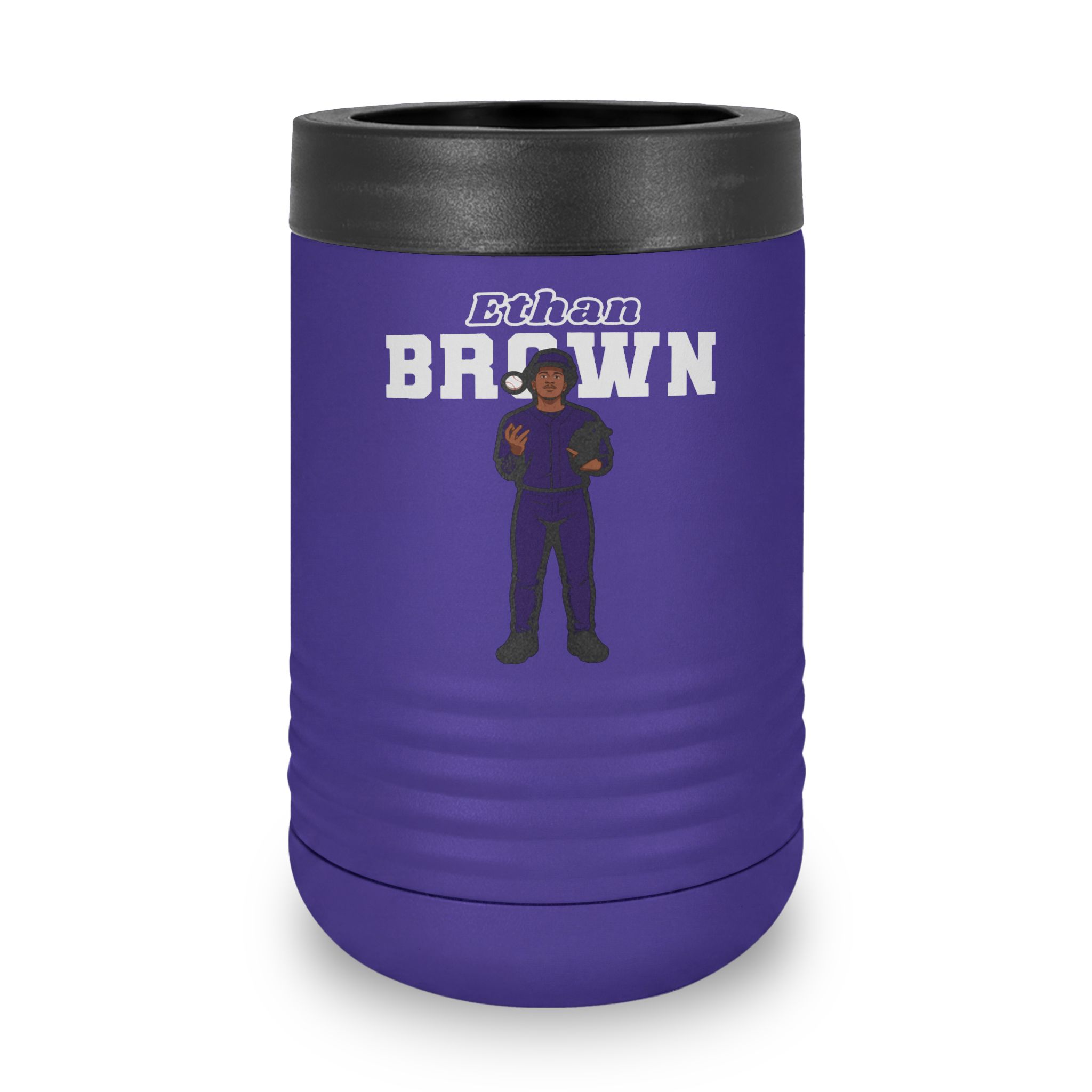 Stainless Can Cooler — character_name_arch in Purple