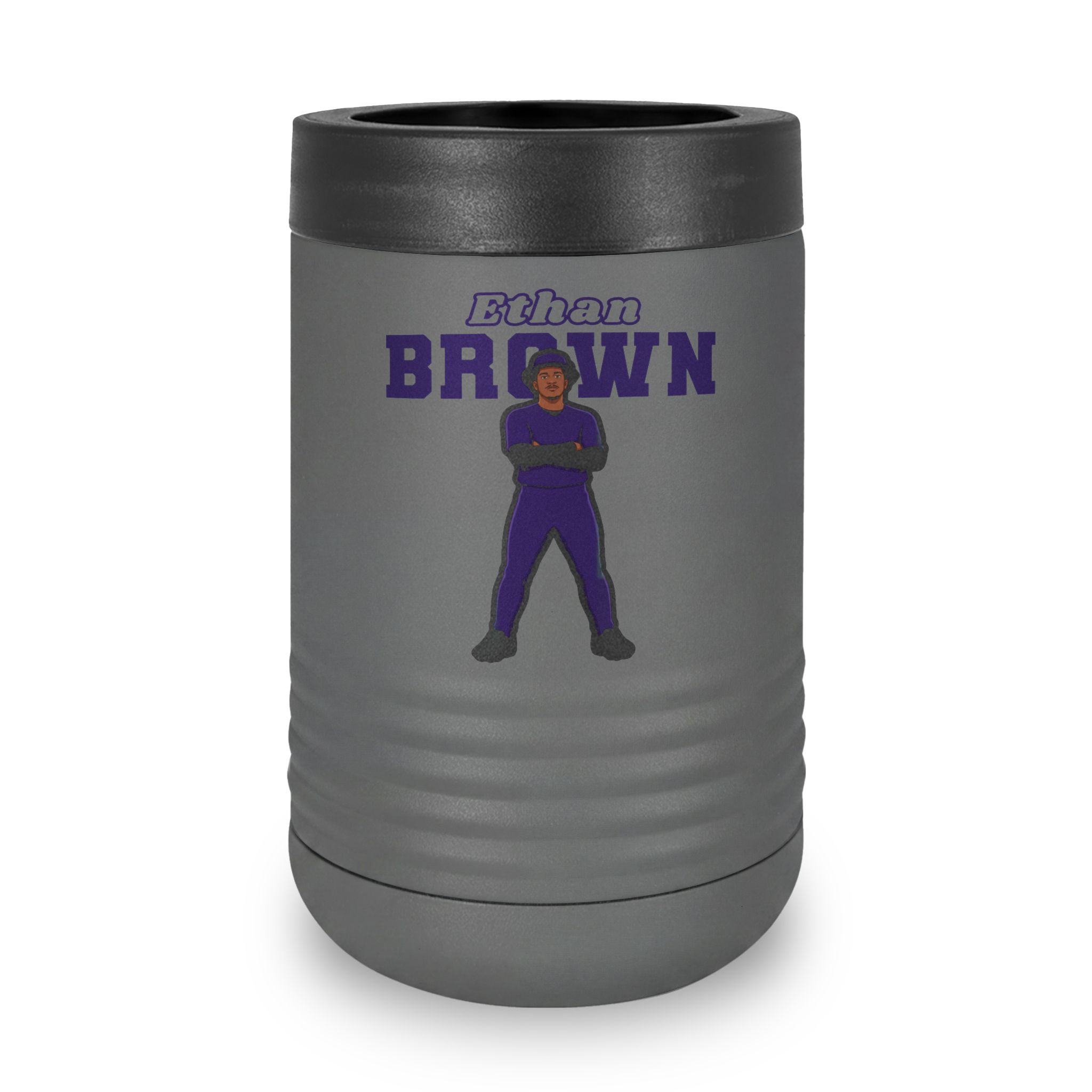 Stainless Can Cooler — character_name_arch in Grey