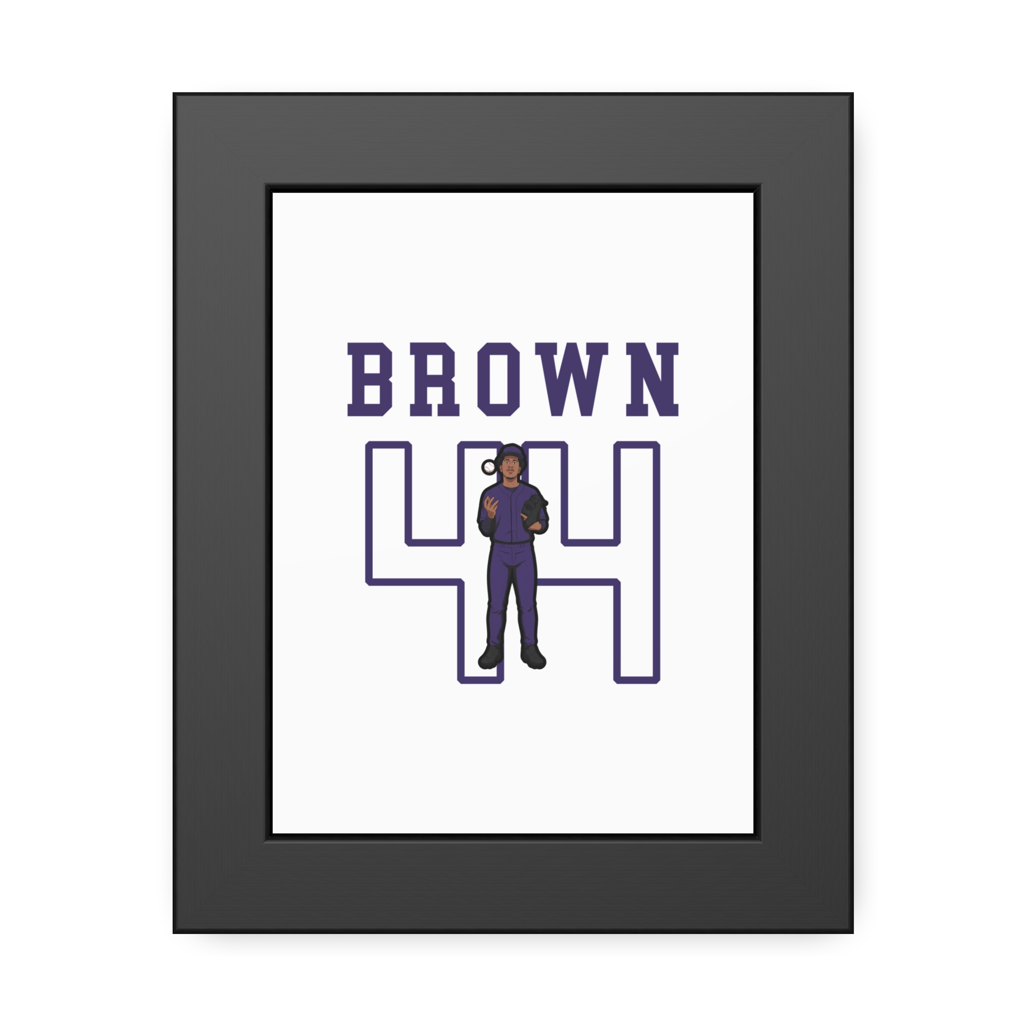 Framed Poster — character_shirsey in Black