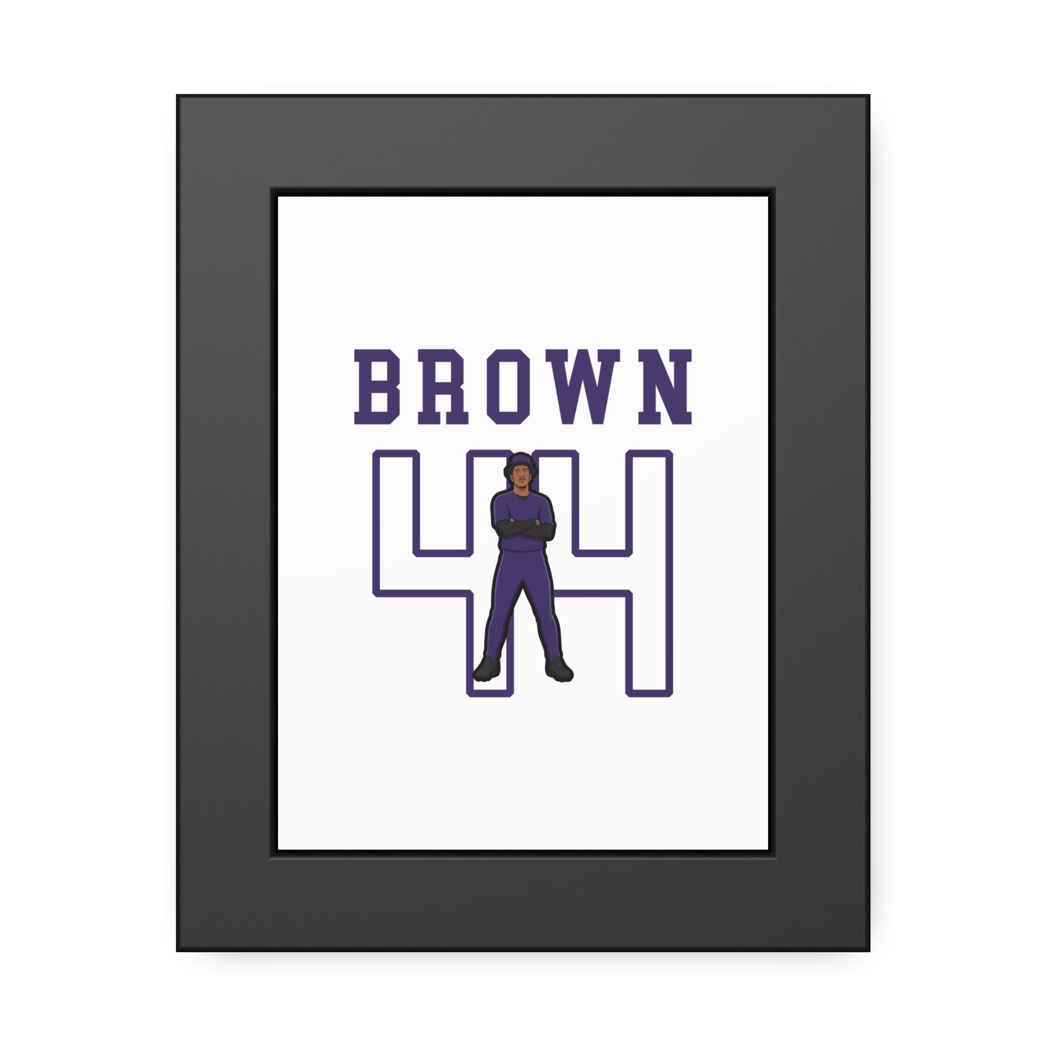 Framed Poster — character_shirsey in Black