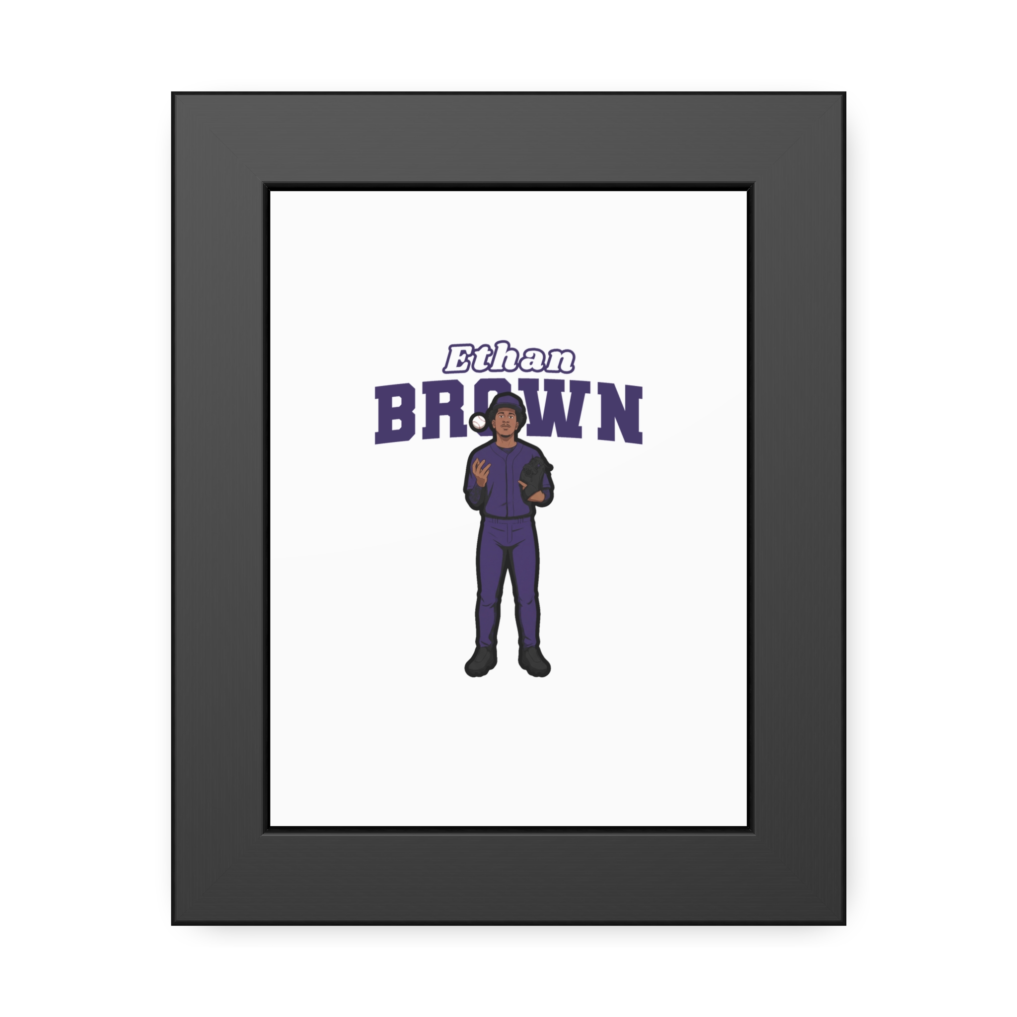 Framed Poster — character_name_arch in Black