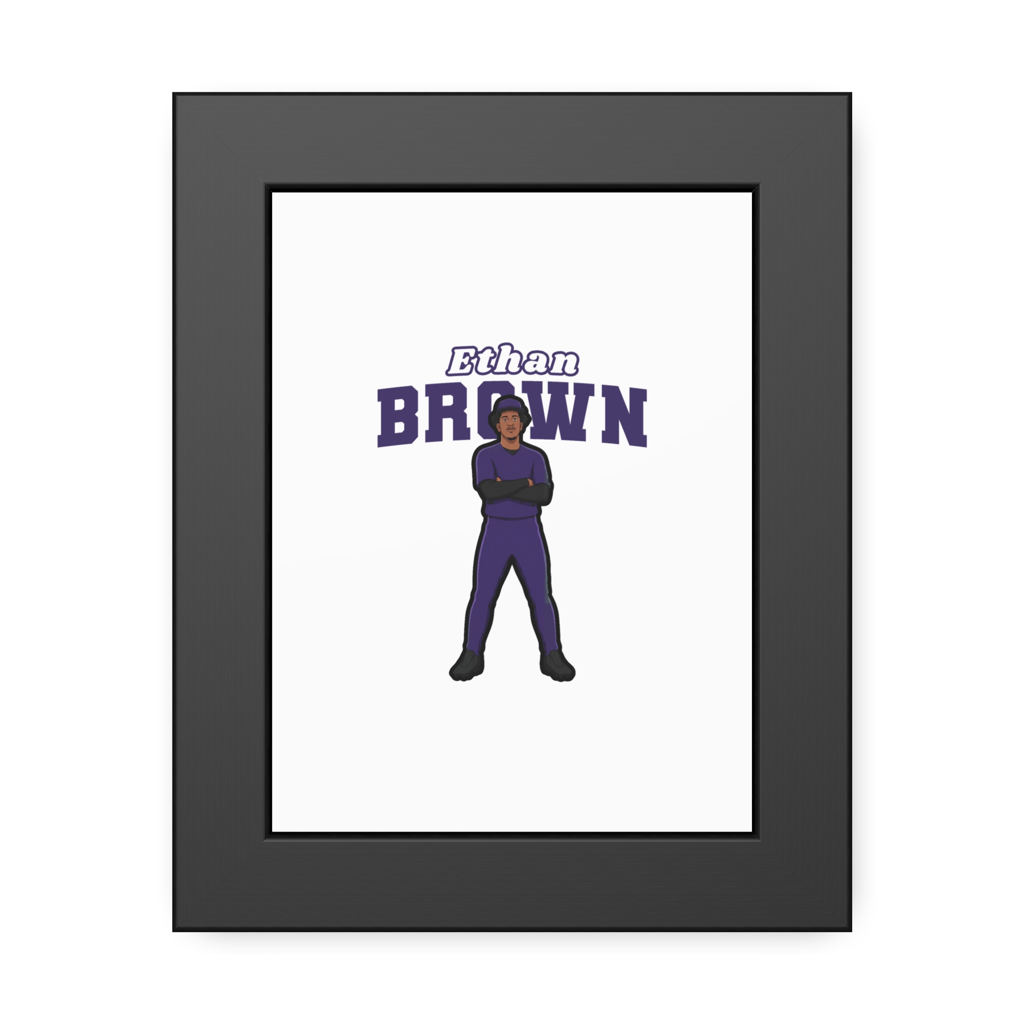 Framed Poster — character_name_arch in Black