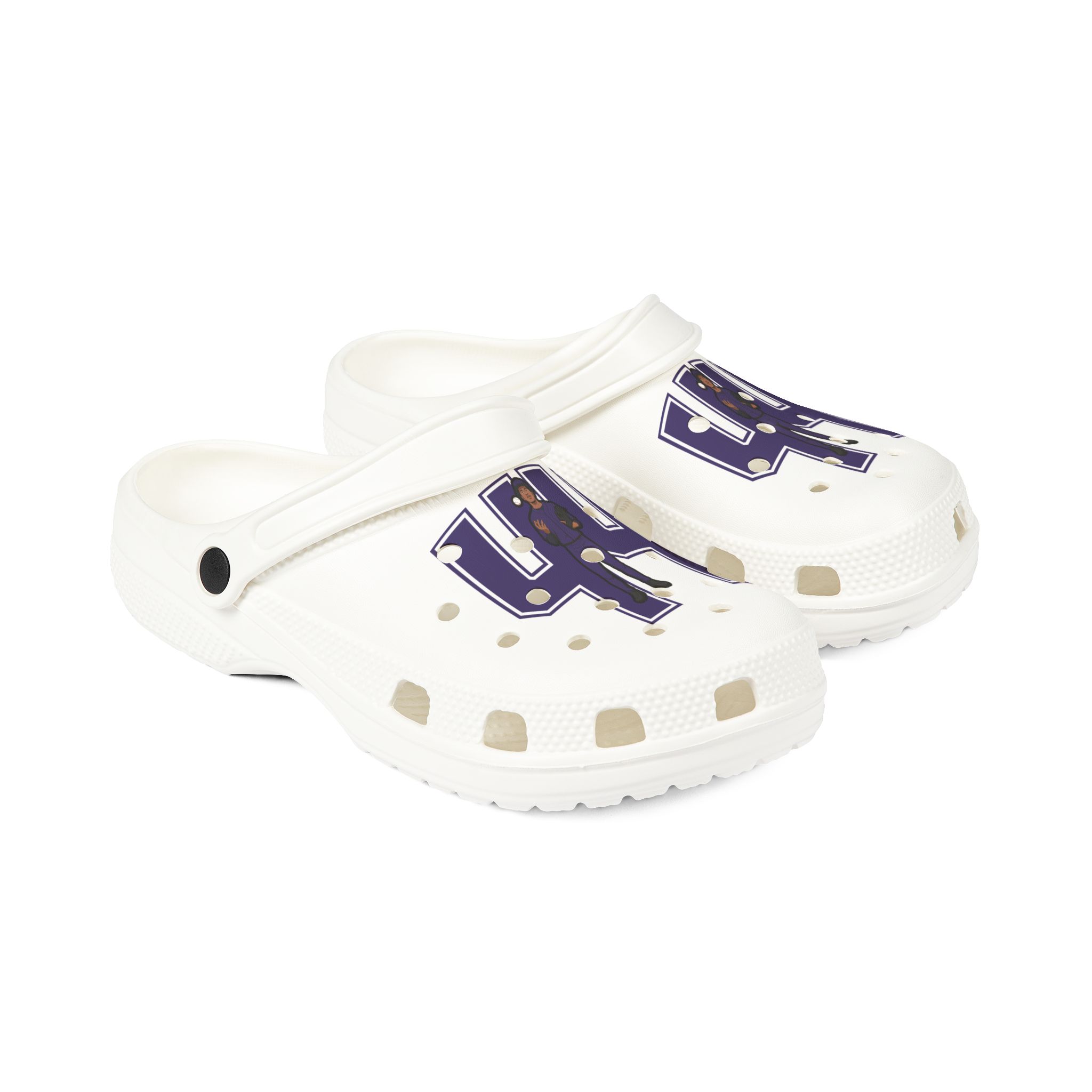 Rubber Clogs — character_number in White