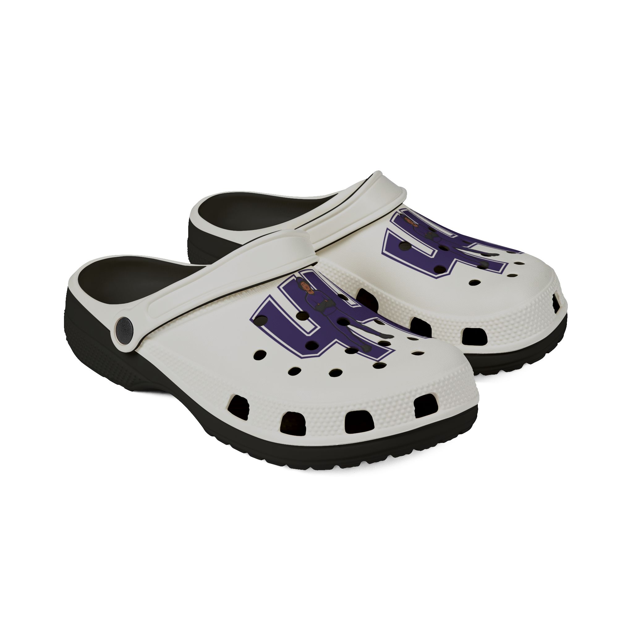 Rubber Clogs — character_number in Black