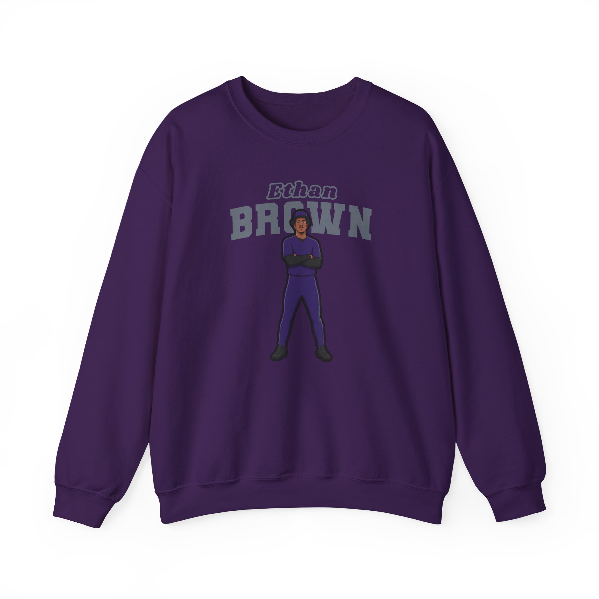 Crewneck Sweatshirt — character_name_arch in Purple