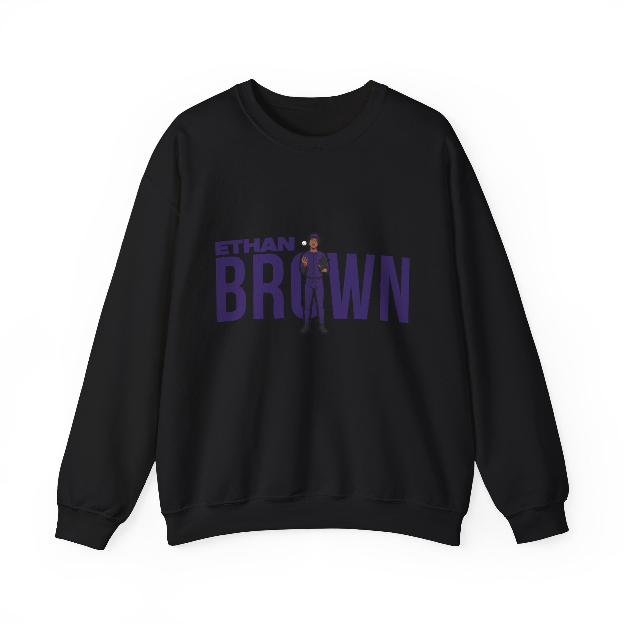 Crewneck Sweatshirt — character_player_name in Black