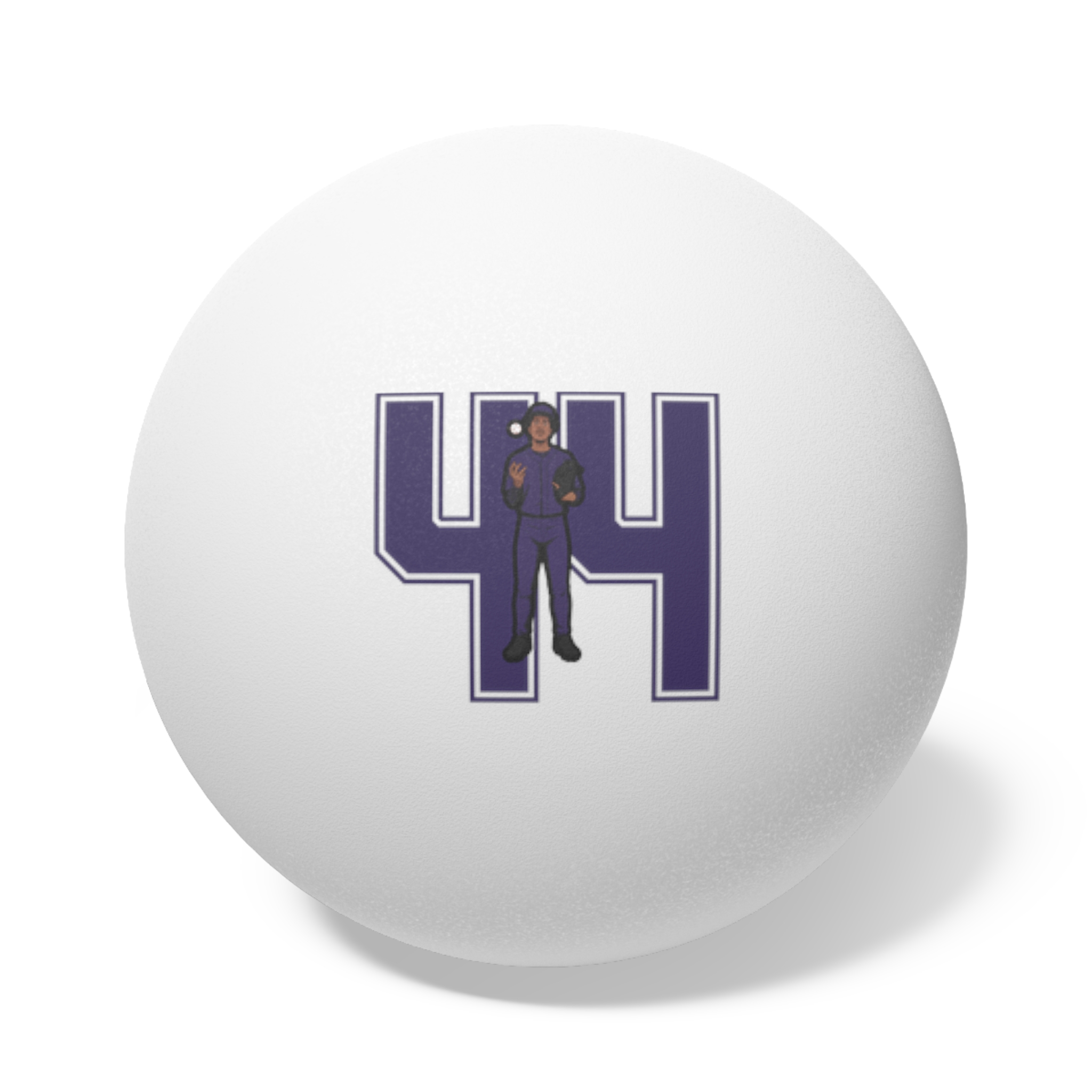 Ping Pong Balls, 6 pcs — character_number in White