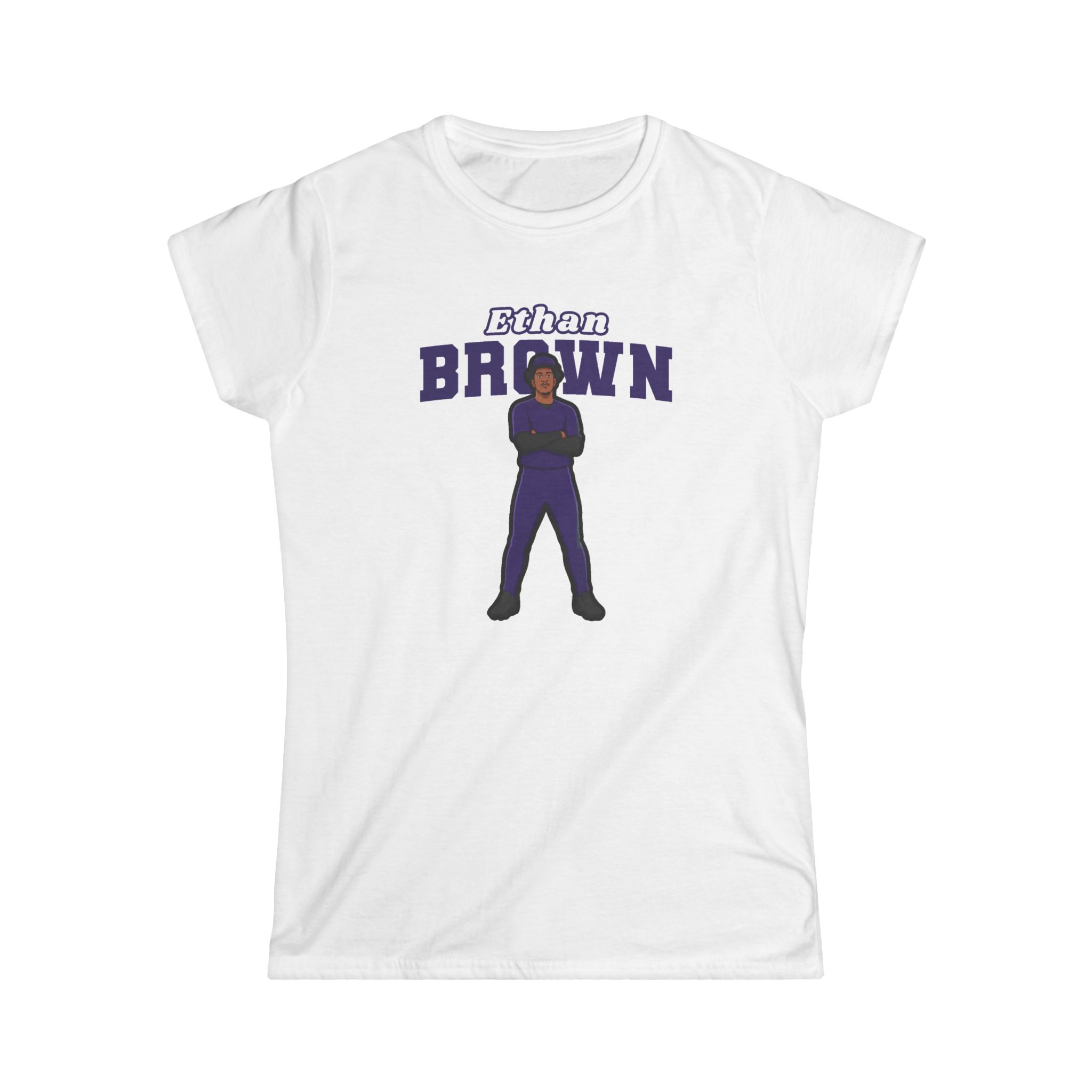 Women's Softstyle Tee — character_name_arch in White