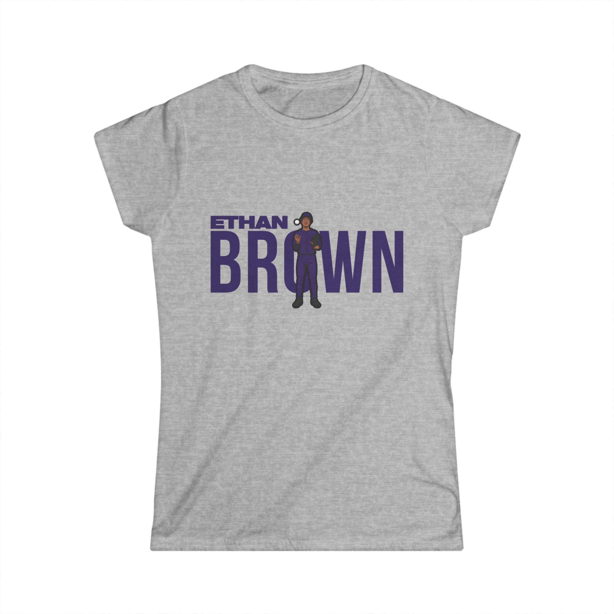 Women's Softstyle Tee — character_player_name in Grey