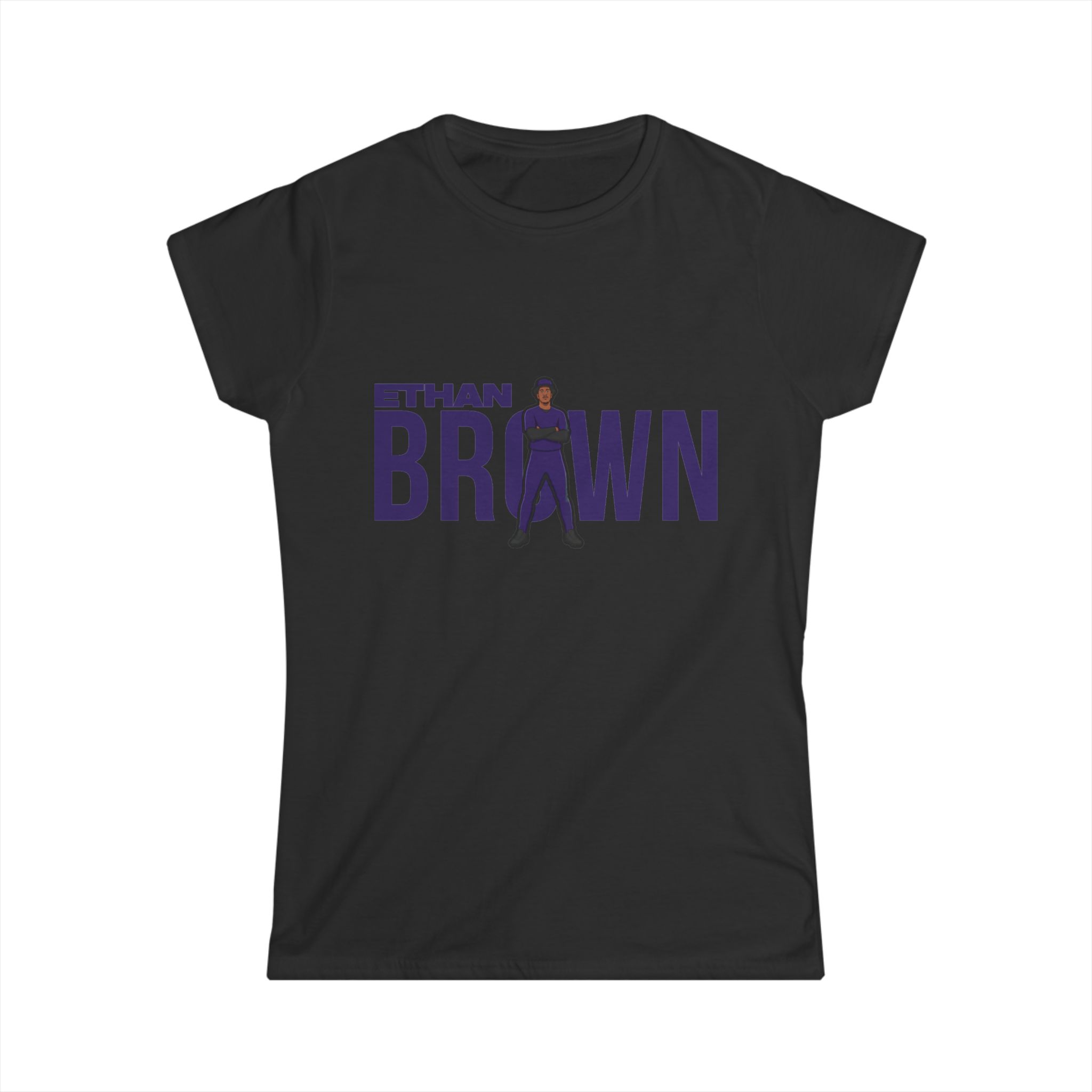 Women's Softstyle Tee — character_player_name in Black