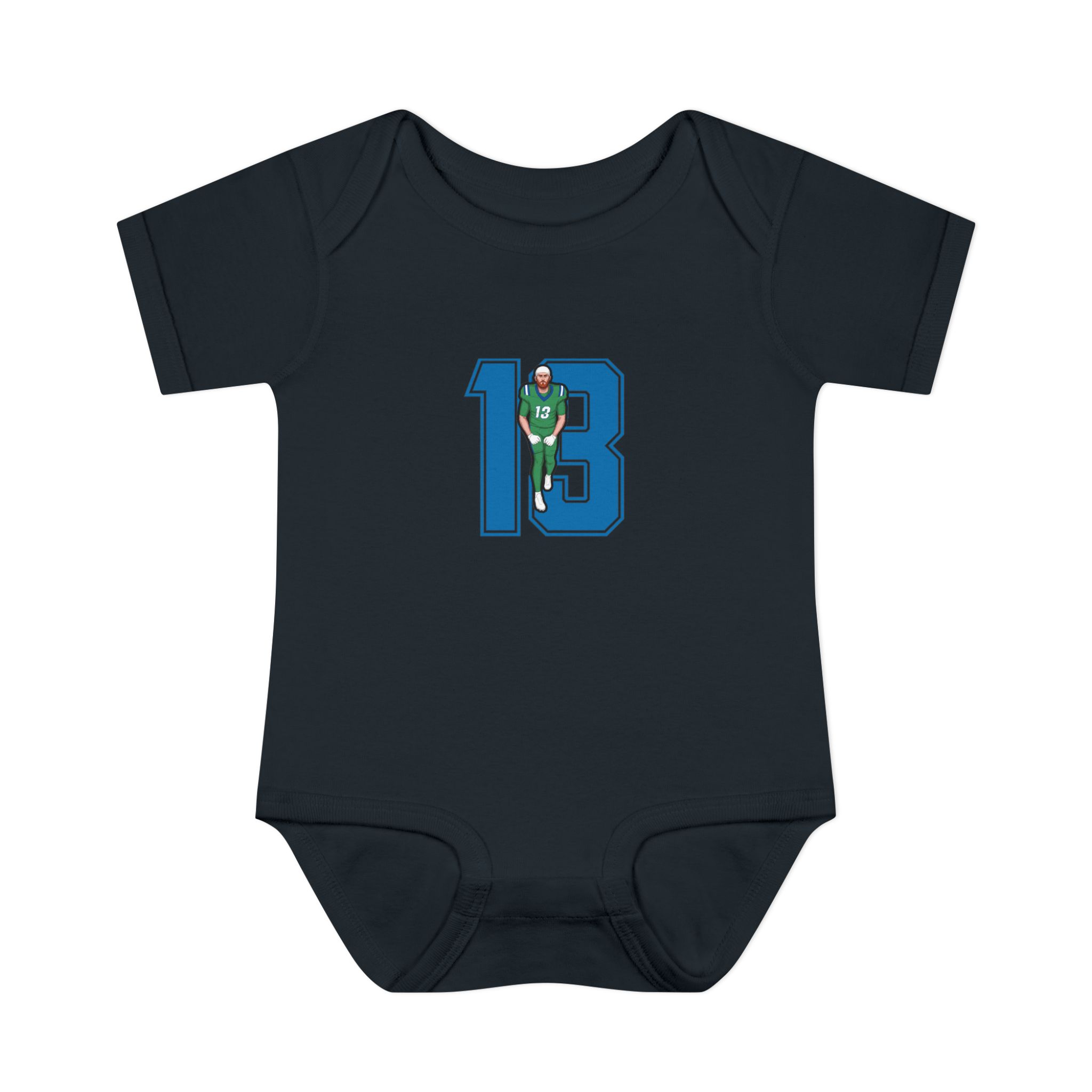 Baby Onesie — character_number in Black