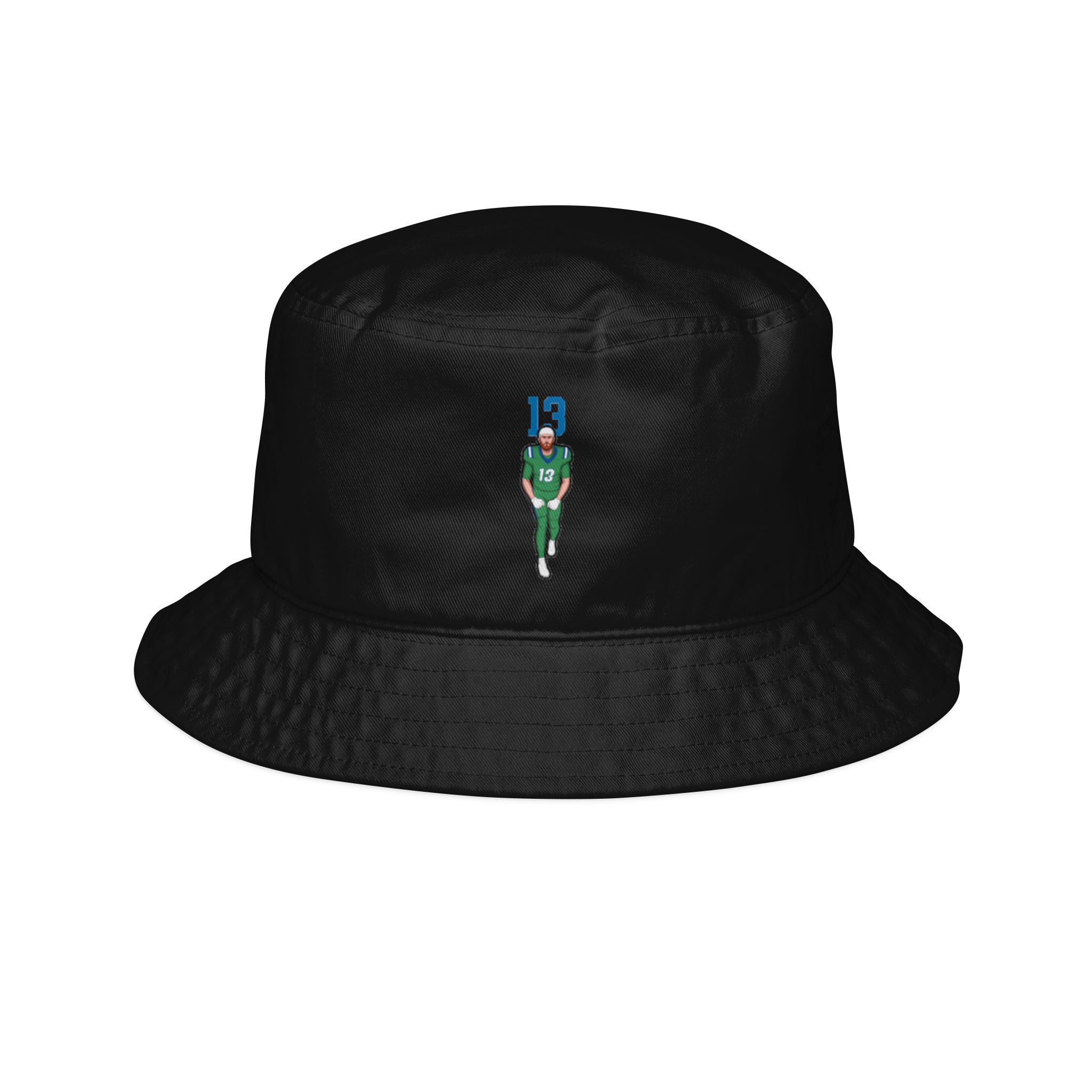Bucket Hat — character_number_top in Black