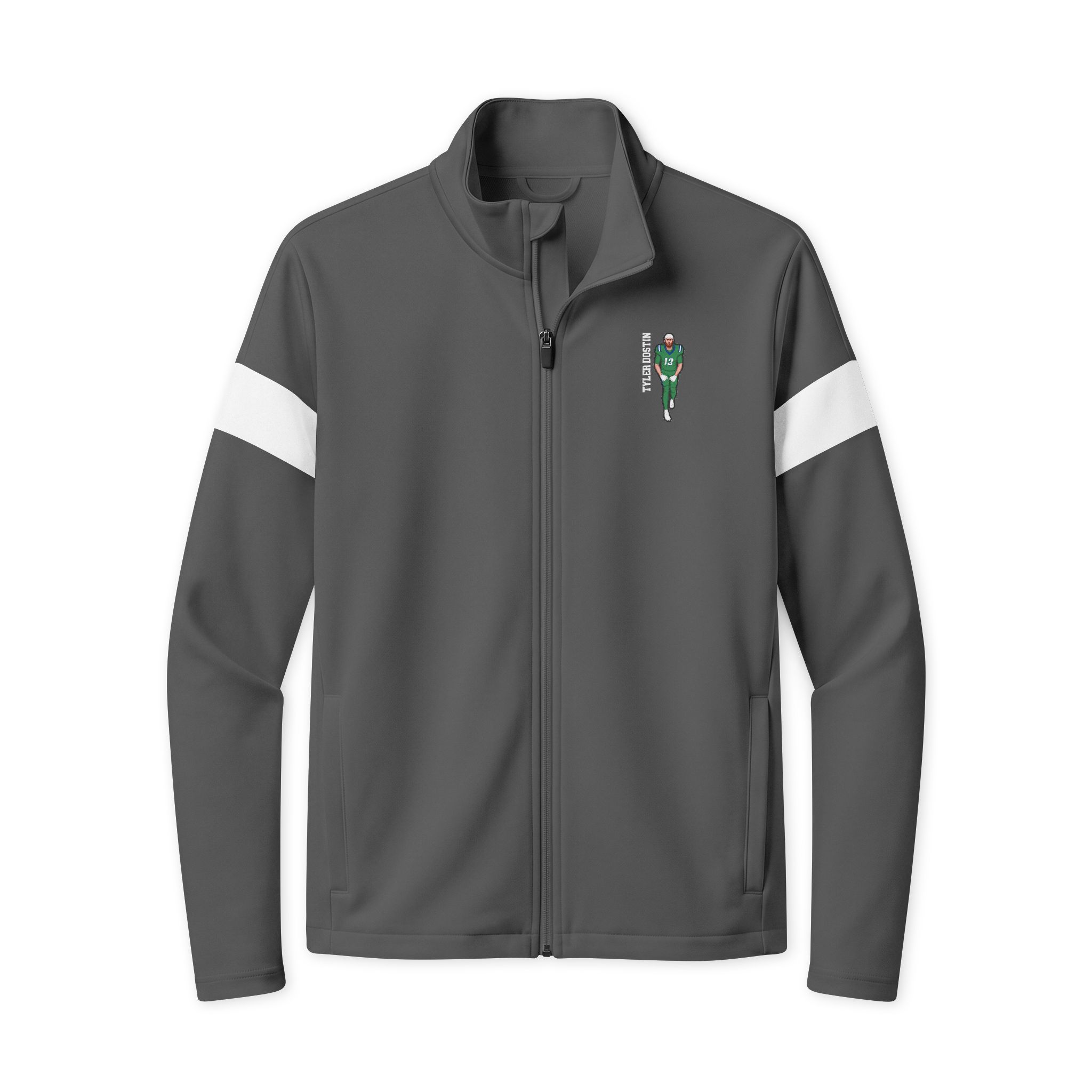 Travel Full-Zip Jacket — character_name_vertical in Iron Grey/ White