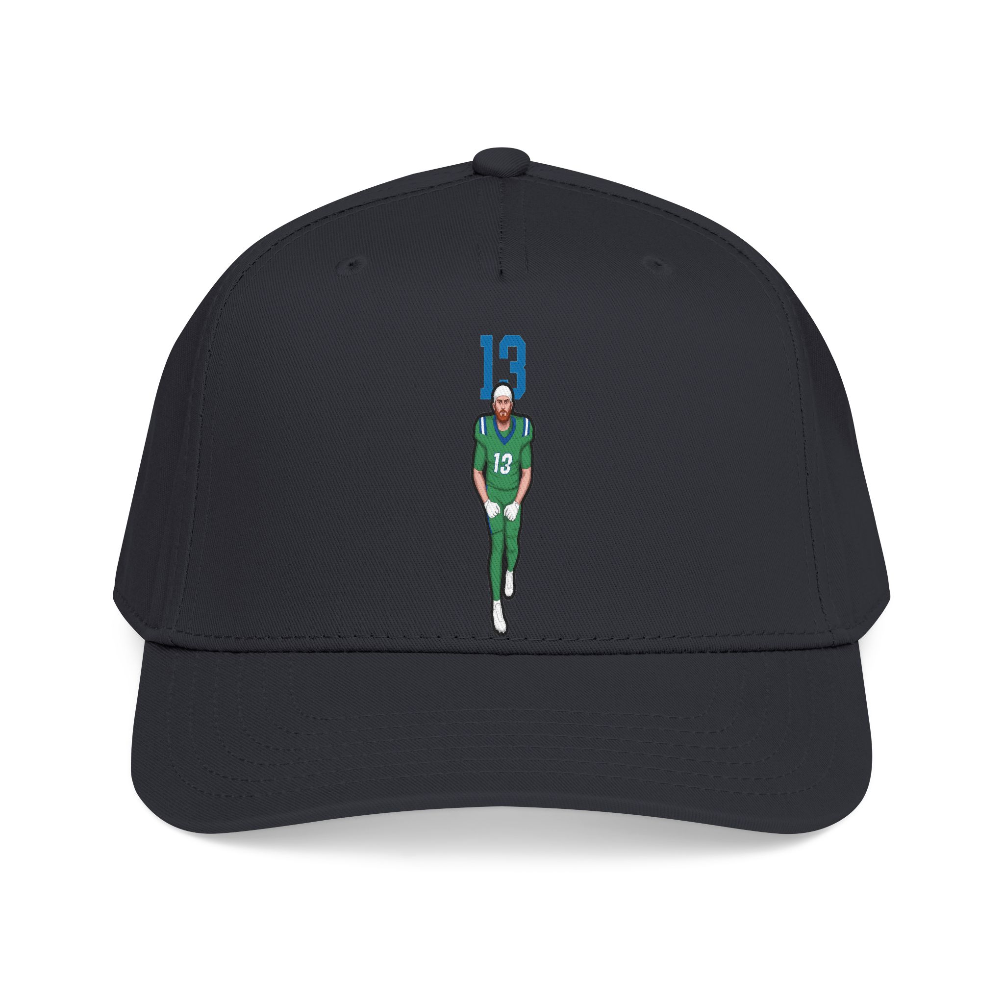 Baseball Cap — character_number_top in Black