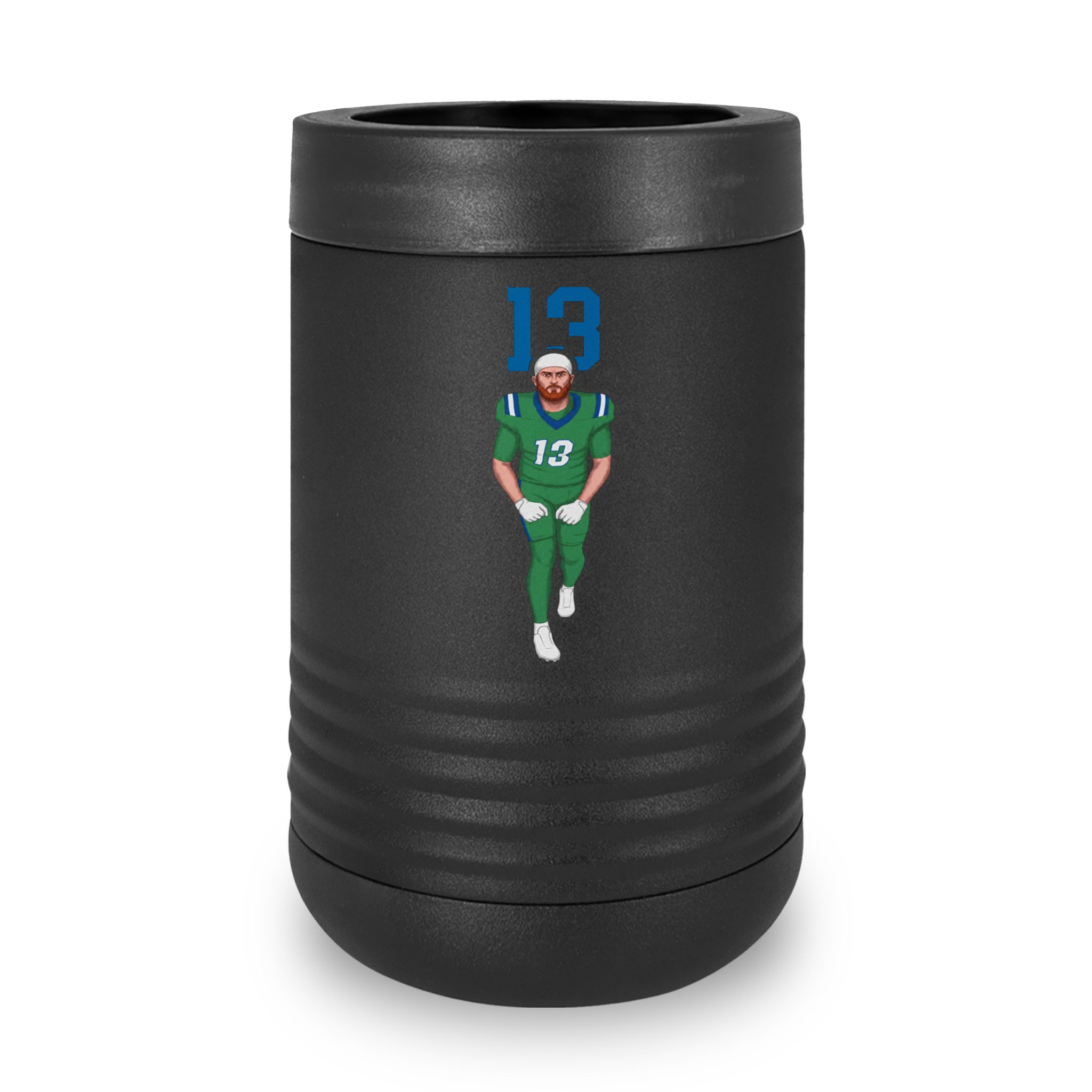 Stainless Can Cooler — character_number_top in Black