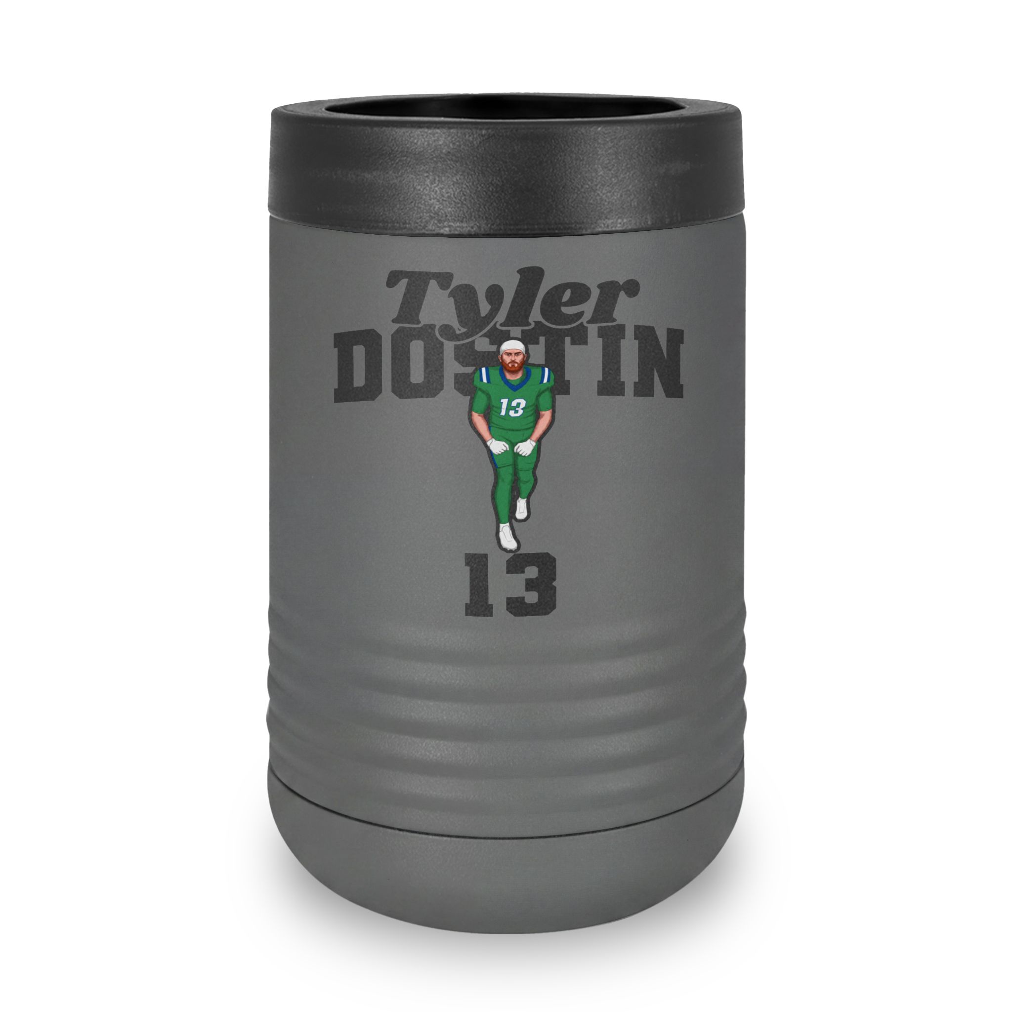Stainless Can Cooler — character_signature_arch in Grey