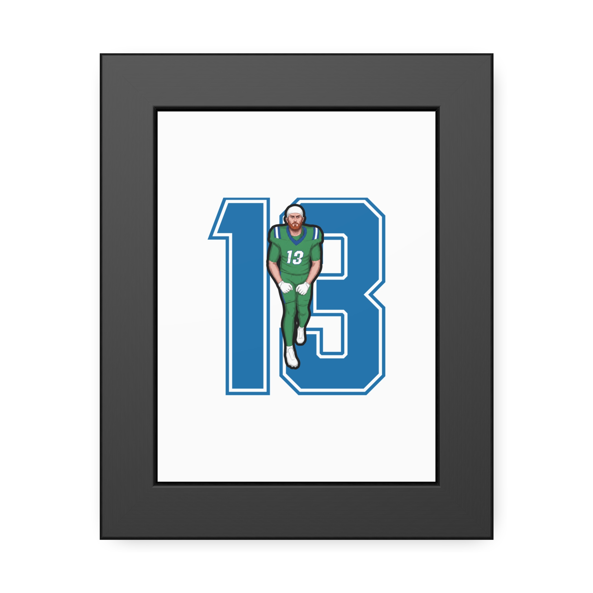 Framed Poster — character_number in Black