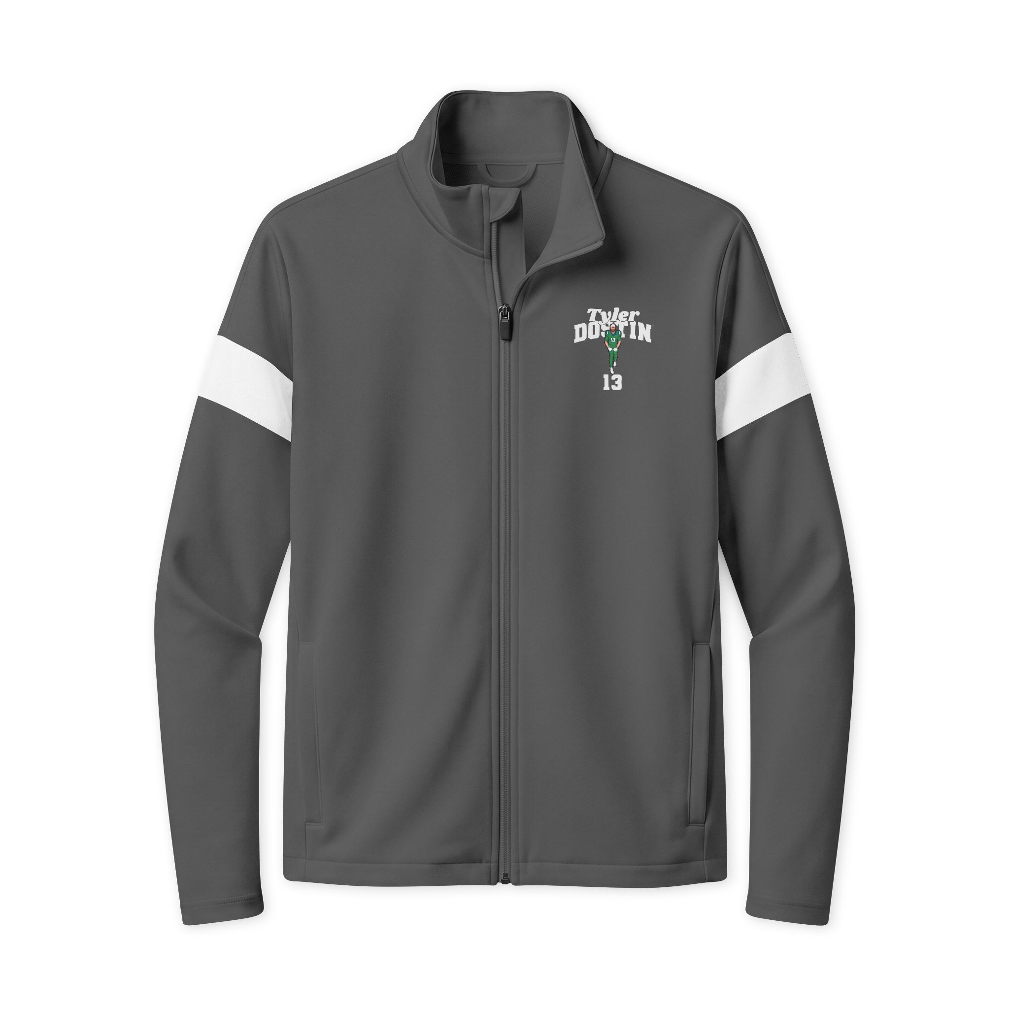 Travel Full-Zip Jacket — character_signature_arch in Iron Grey/ White