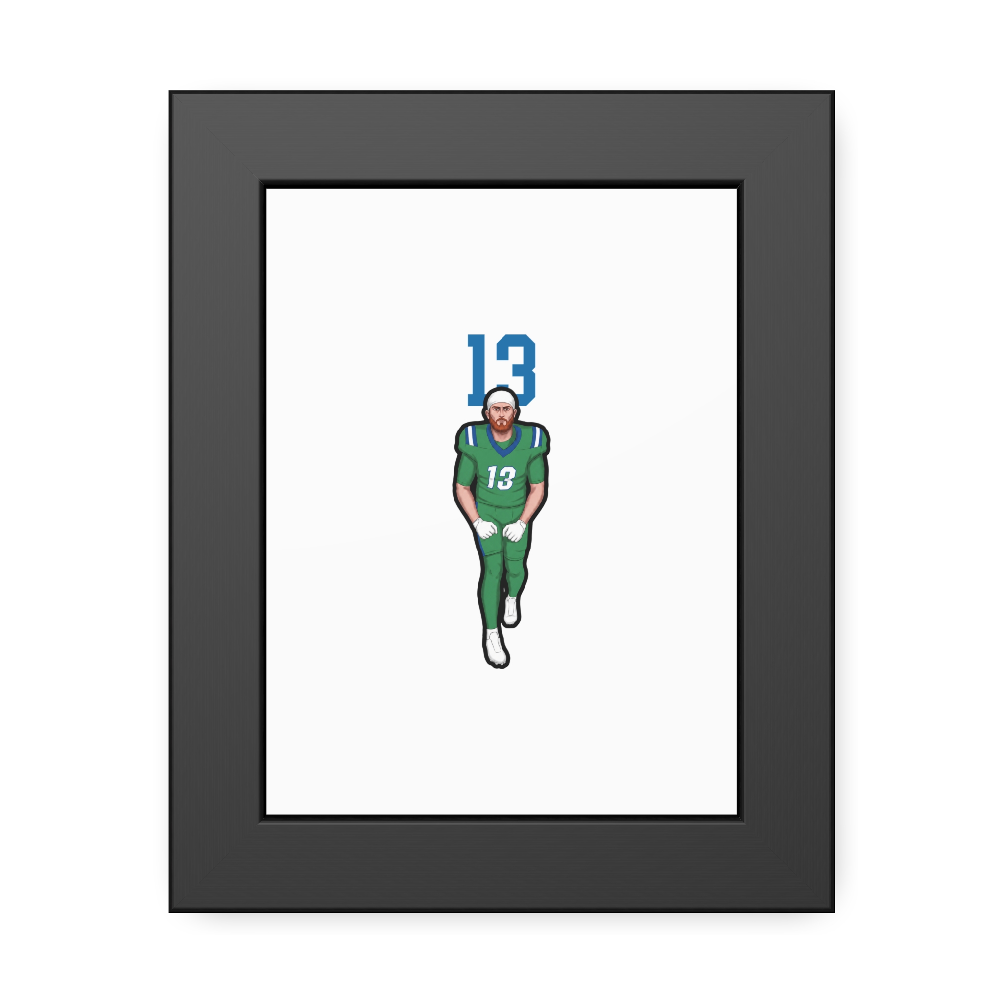 Framed Poster — character_number_top in Black