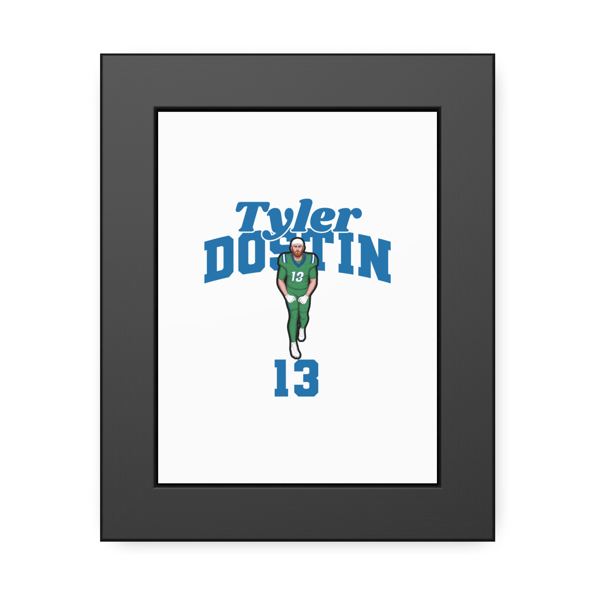 Framed Poster — character_signature_arch in Black