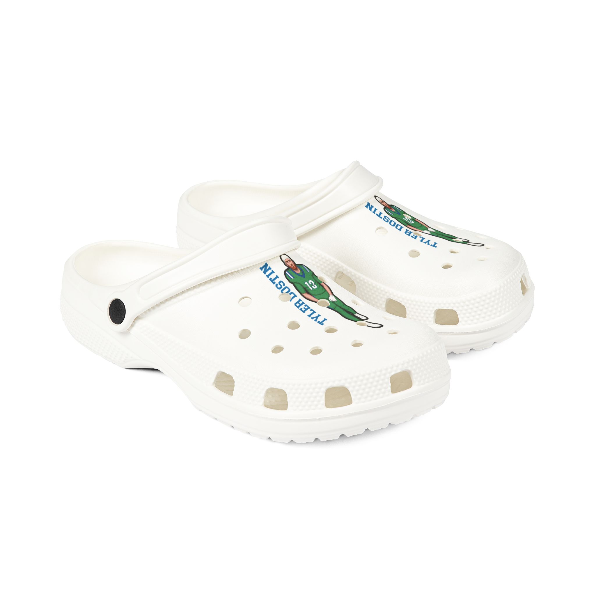 Rubber Clogs — character_name_vertical in White