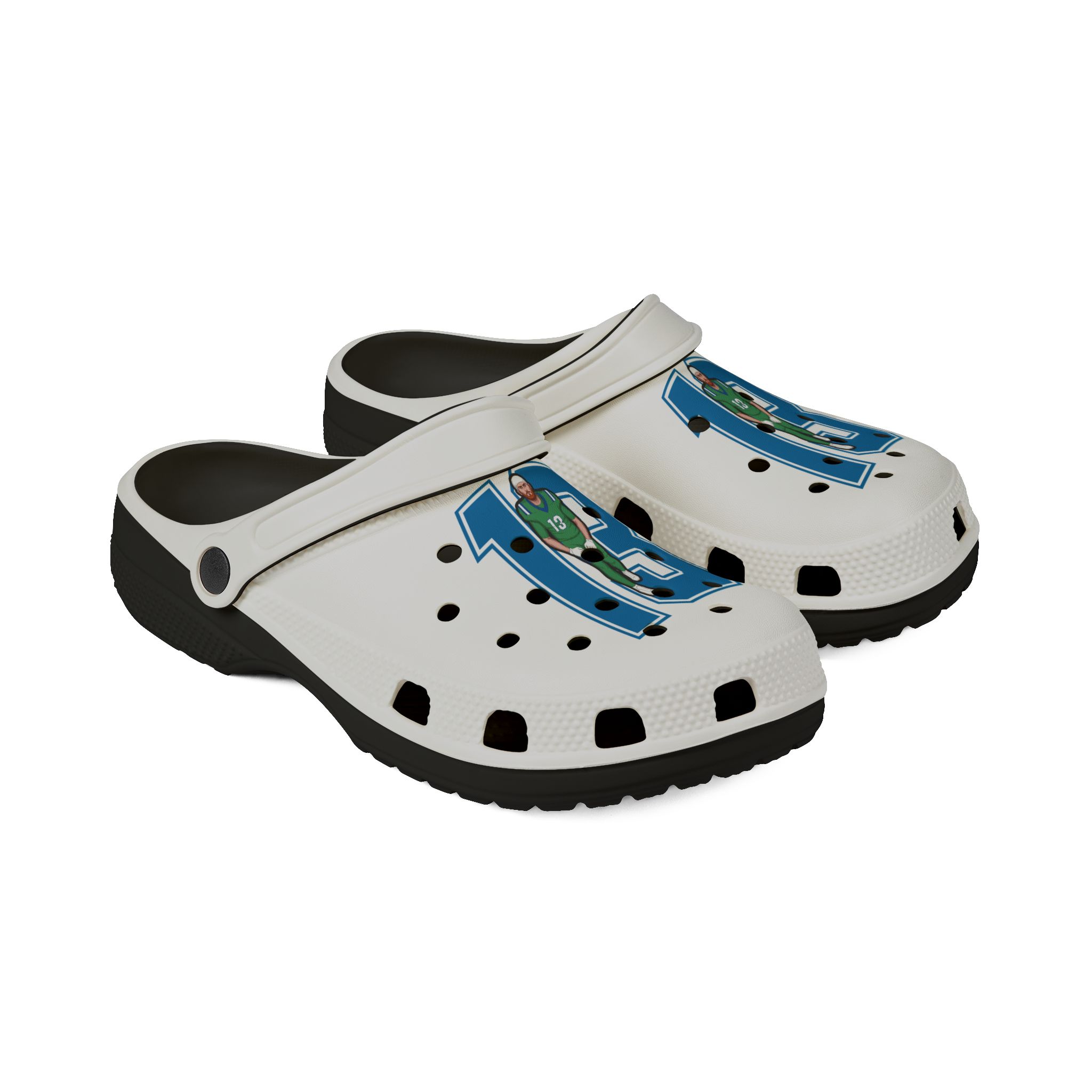 Rubber Clogs — character_number in Black