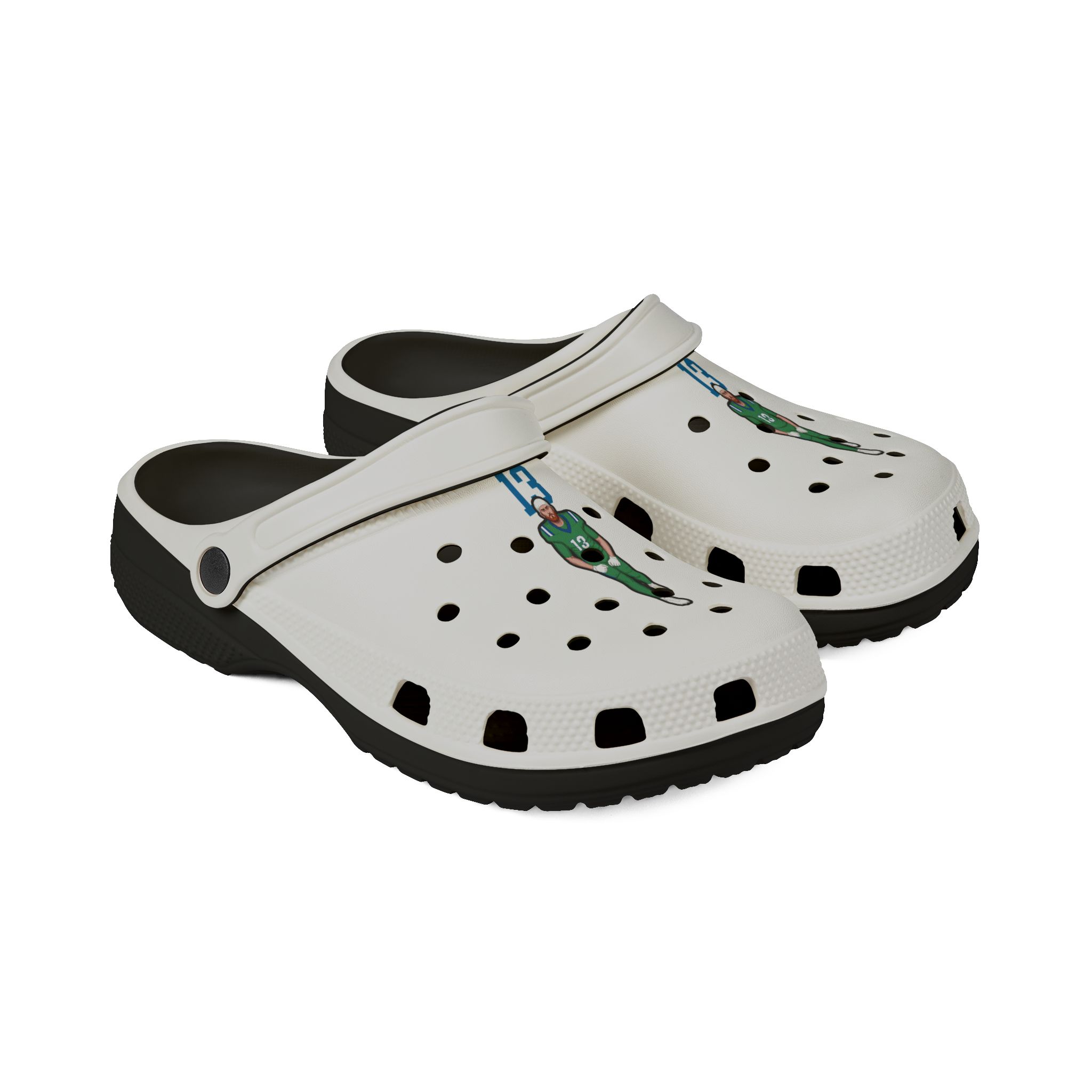 Rubber Clogs — character_number_top in Black