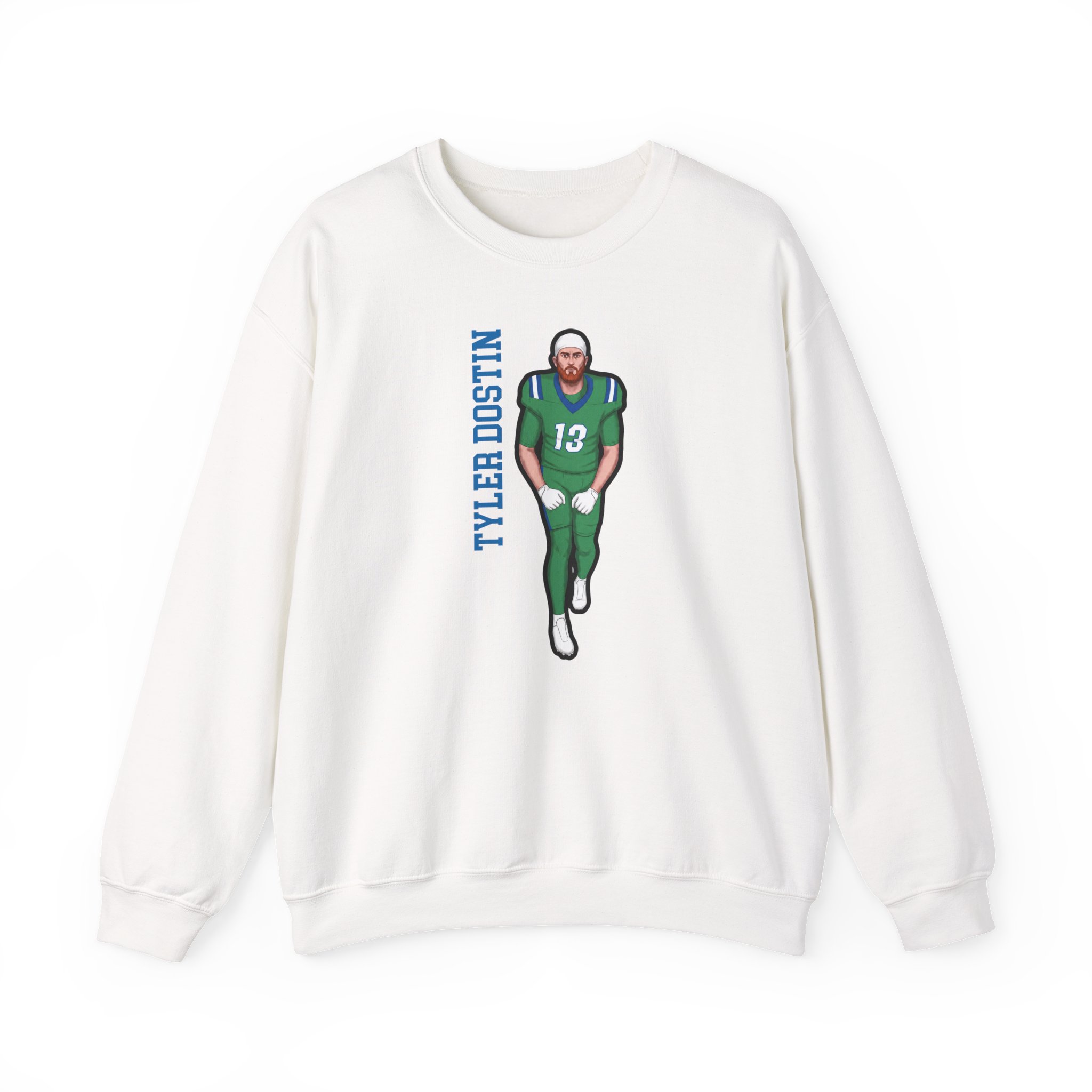Crewneck Sweatshirt — character_name_vertical in White