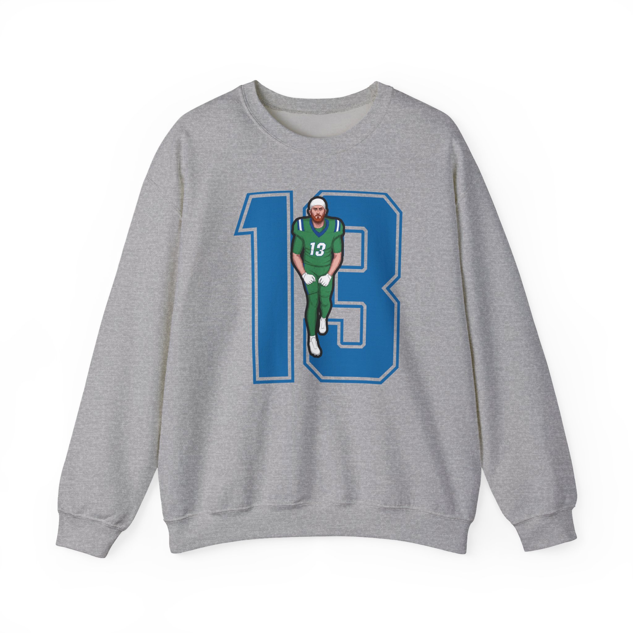 Crewneck Sweatshirt — character_number in Grey